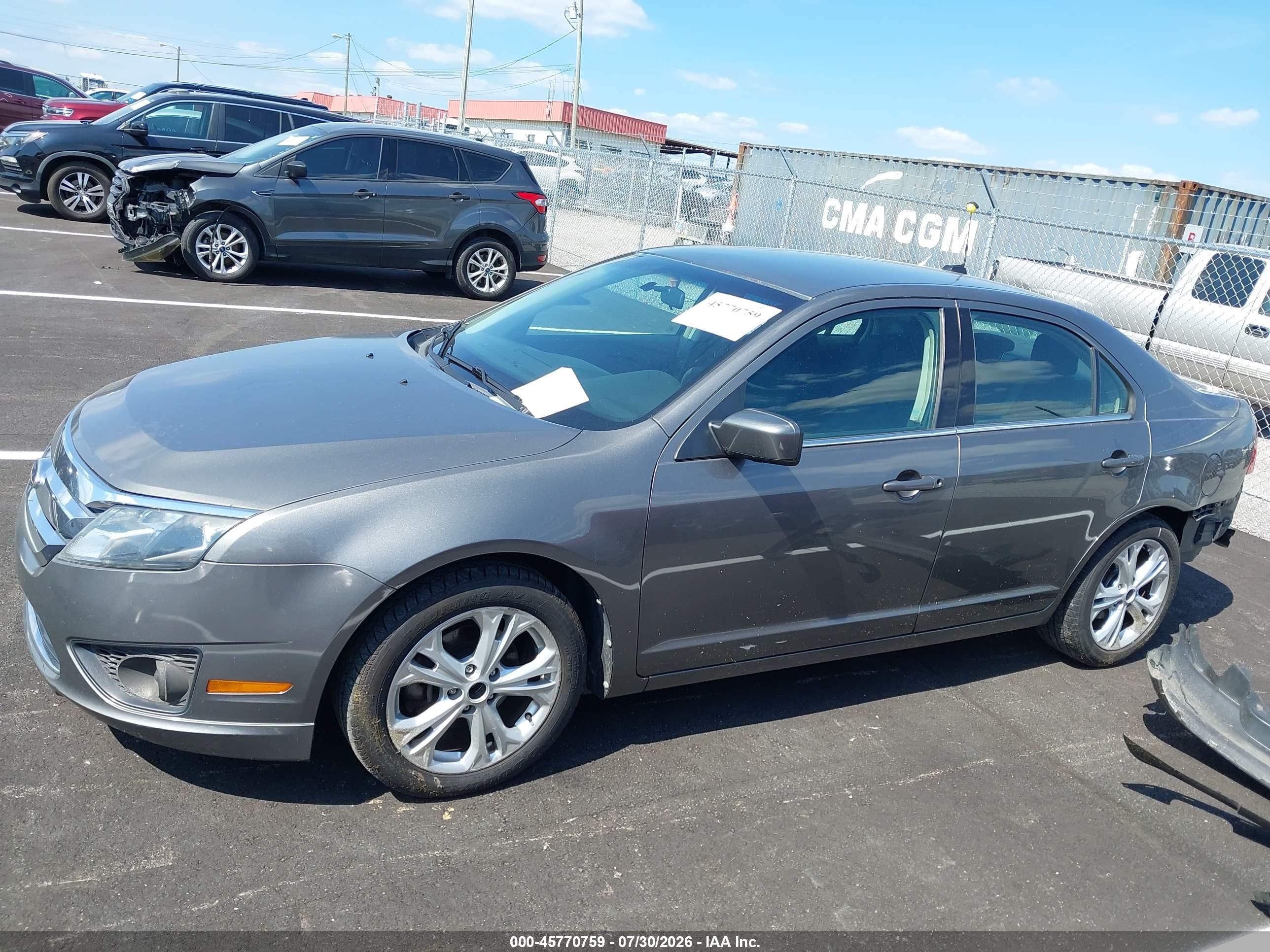 2012 Ford Fusion Se Gray vin: 3FAHP0HA2CR428044