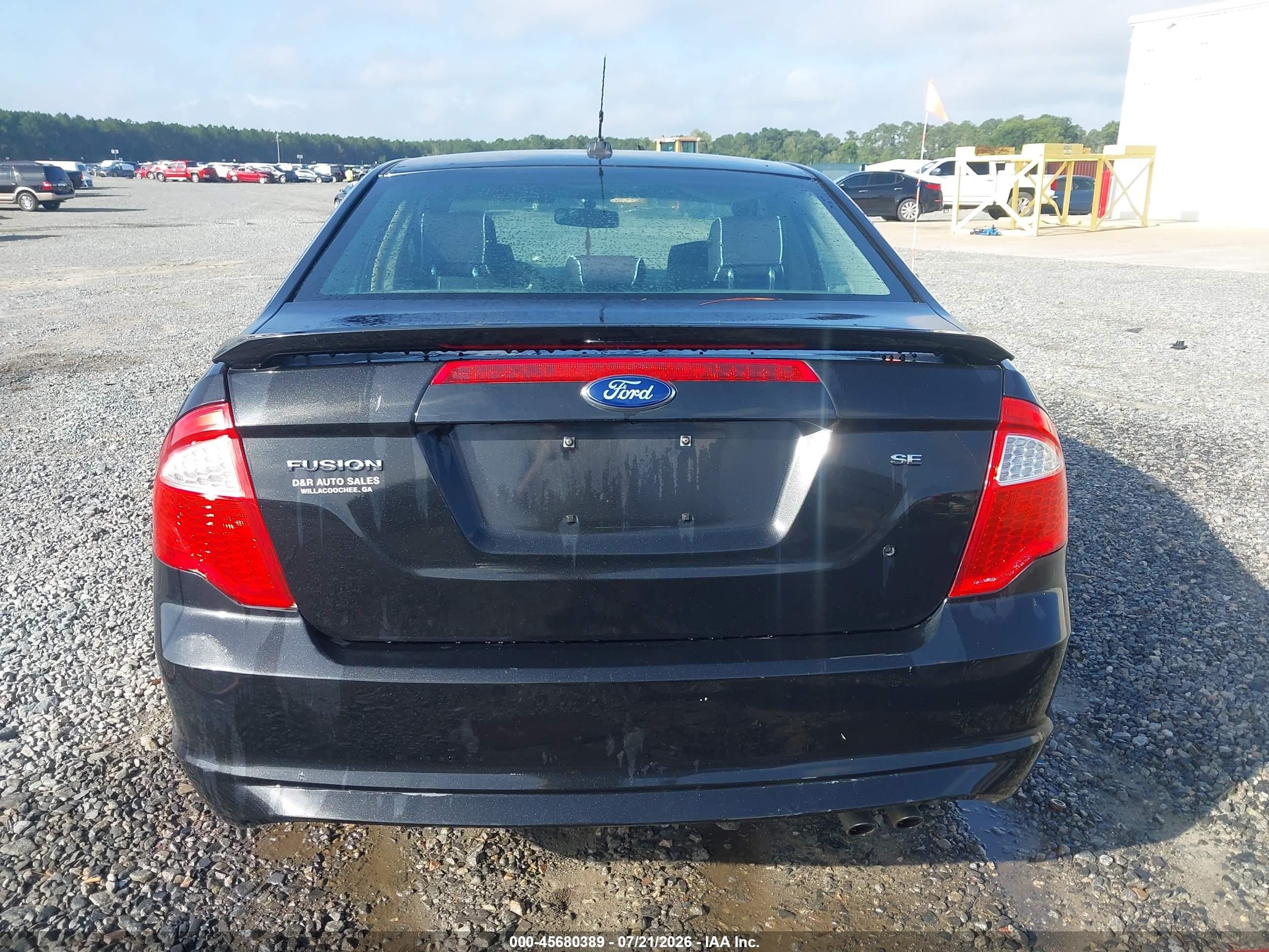 2012 Ford Fusion Se Black vin: 3FAHP0HA2CR429372