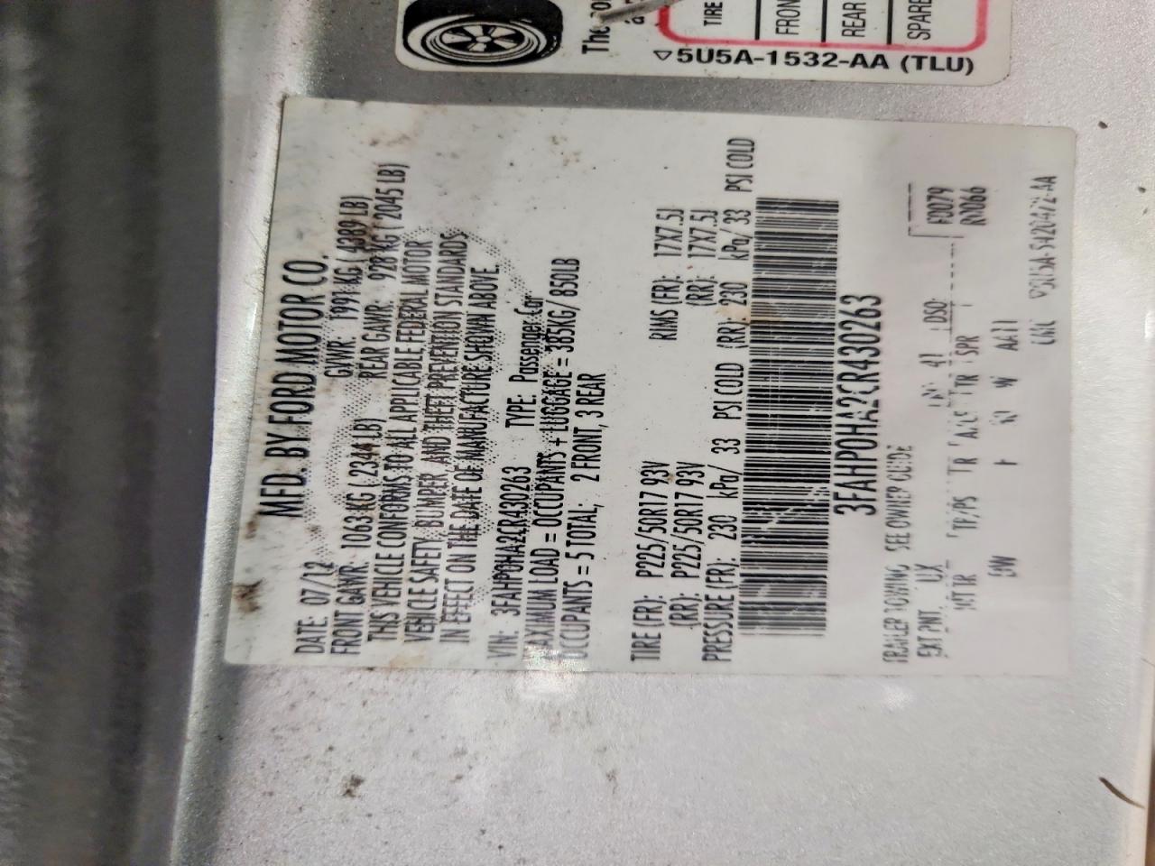2012 Ford Fusion Se Silver vin: 3FAHP0HA2CR430263