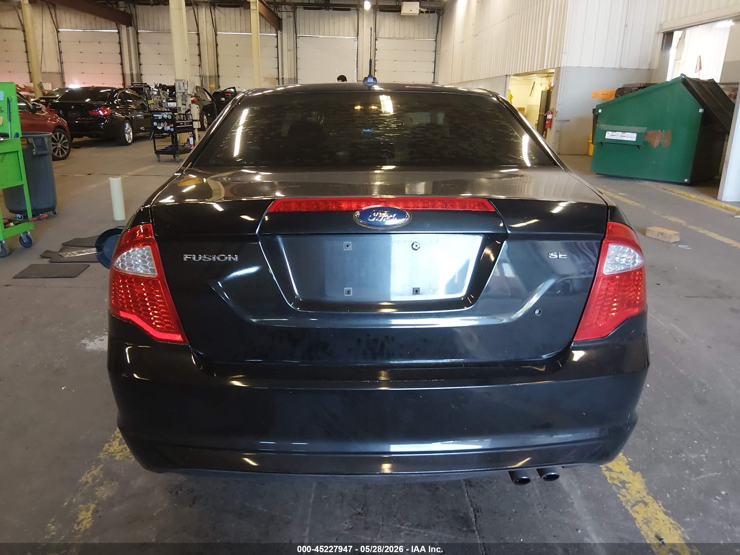 2010 Ford Fusion Se Black vin: 3FAHP0HA3AR124542