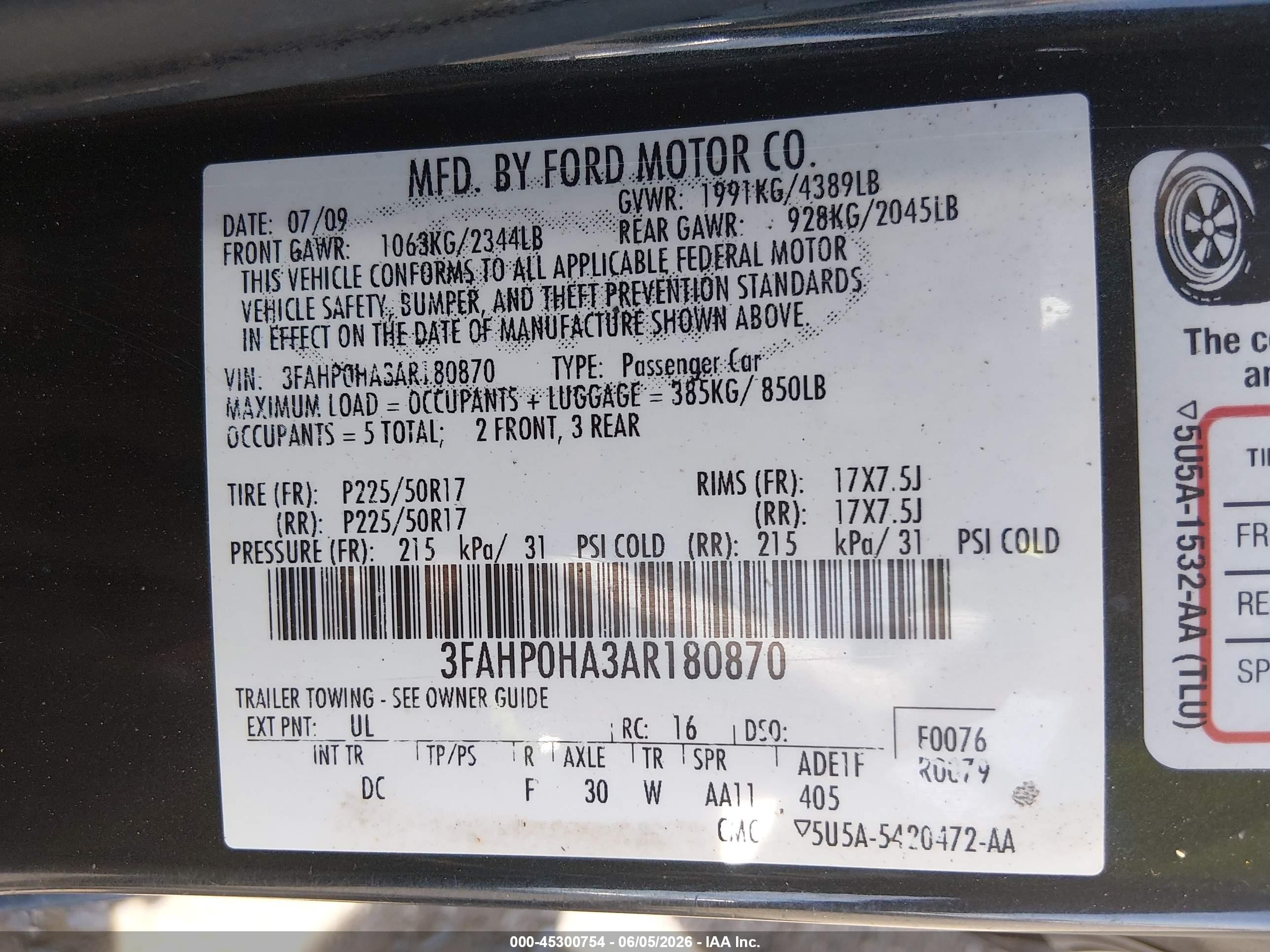 2010 Ford Fusion Se Черный vin: 3FAHP0HA3AR180870