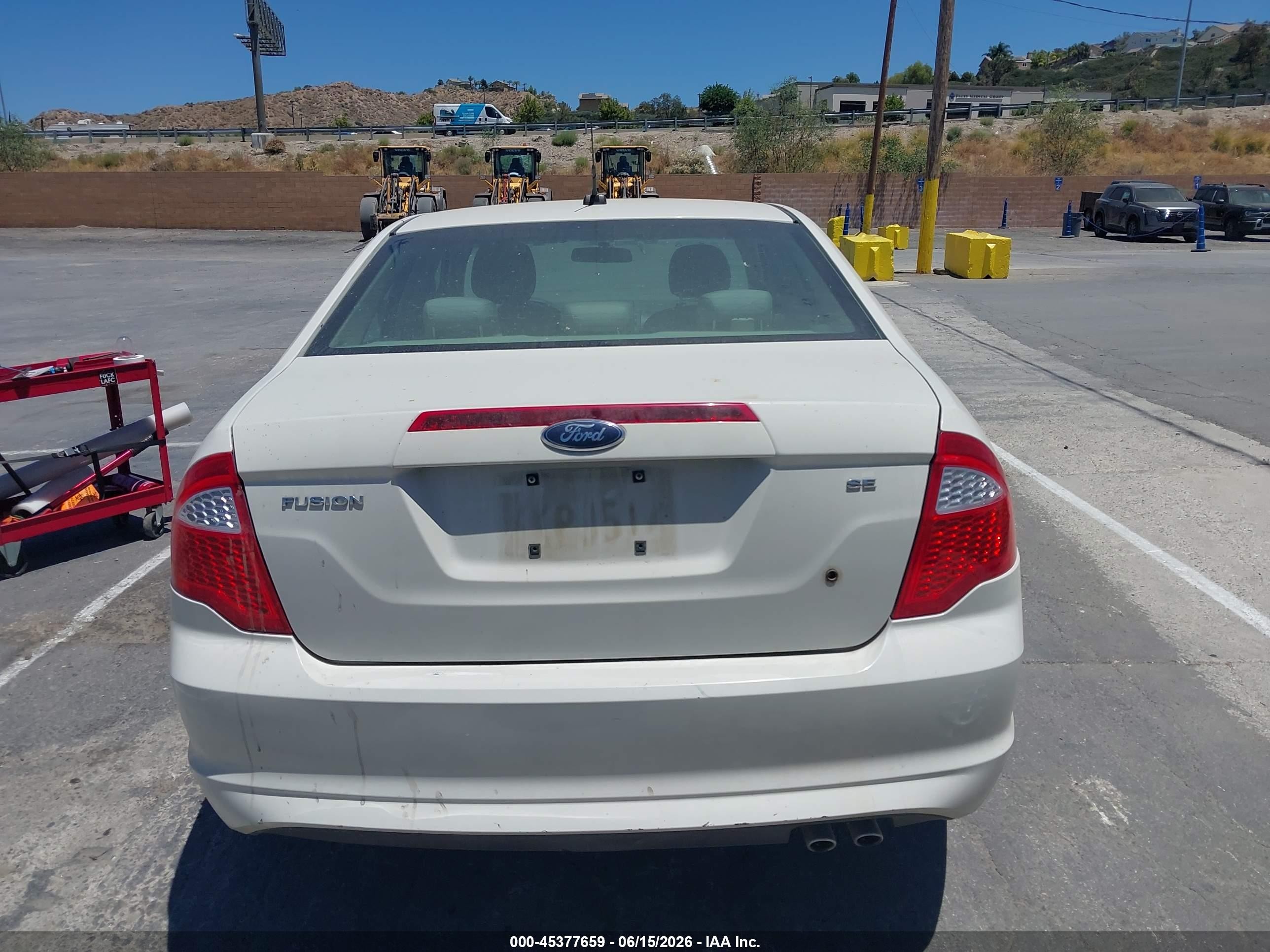 2010 Ford Fusion Se White vin: 3FAHP0HA3AR233728