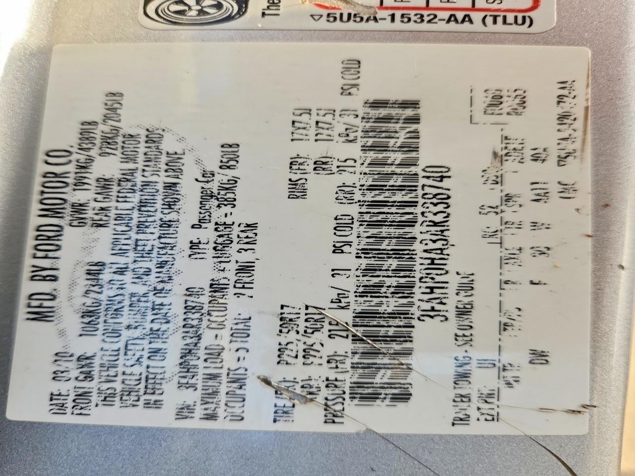 2010 Ford Fusion Se Silver vin: 3FAHP0HA3AR338740
