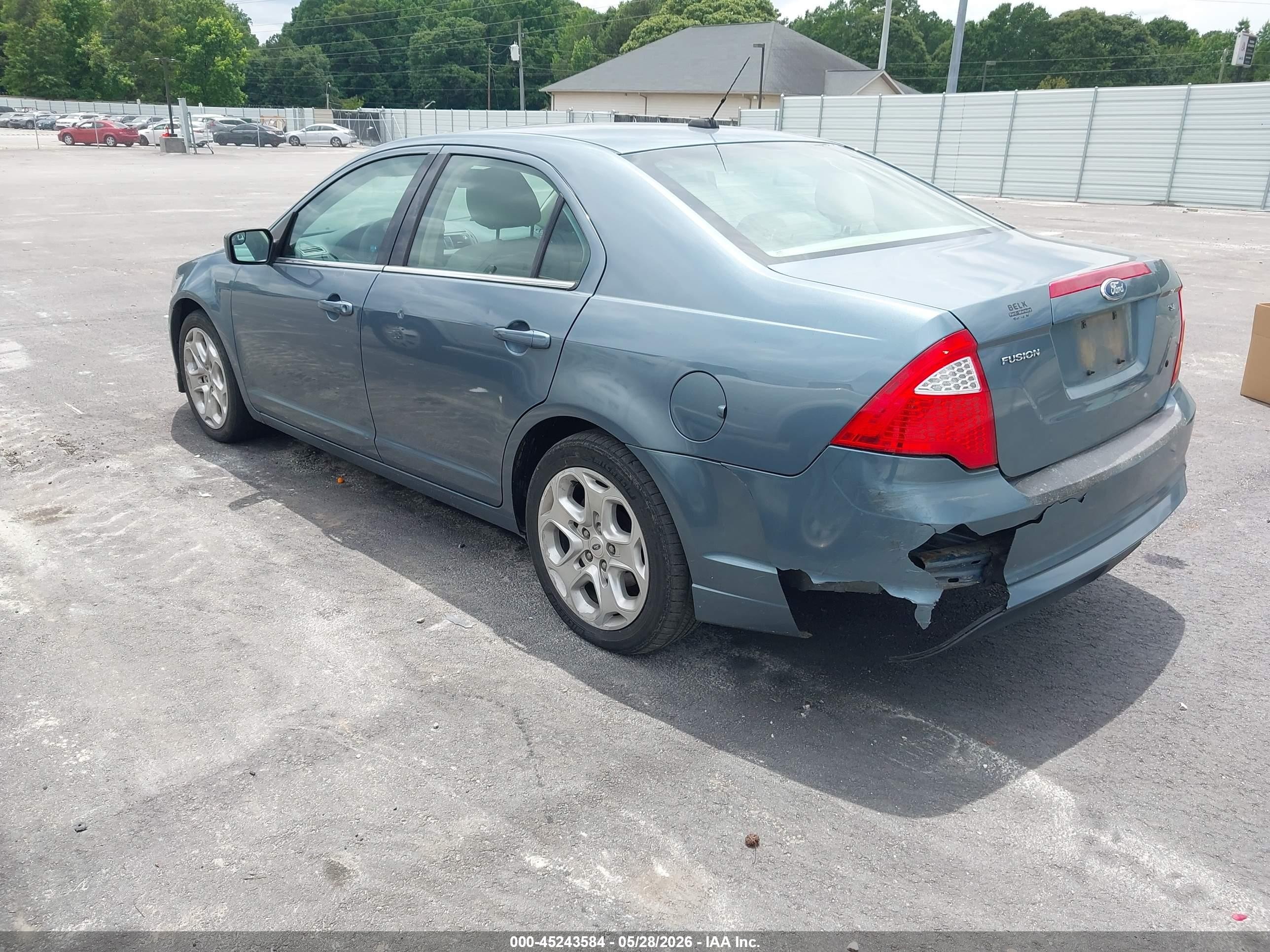 2011 Ford Fusion Se Teal vin: 3FAHP0HA3BR103451