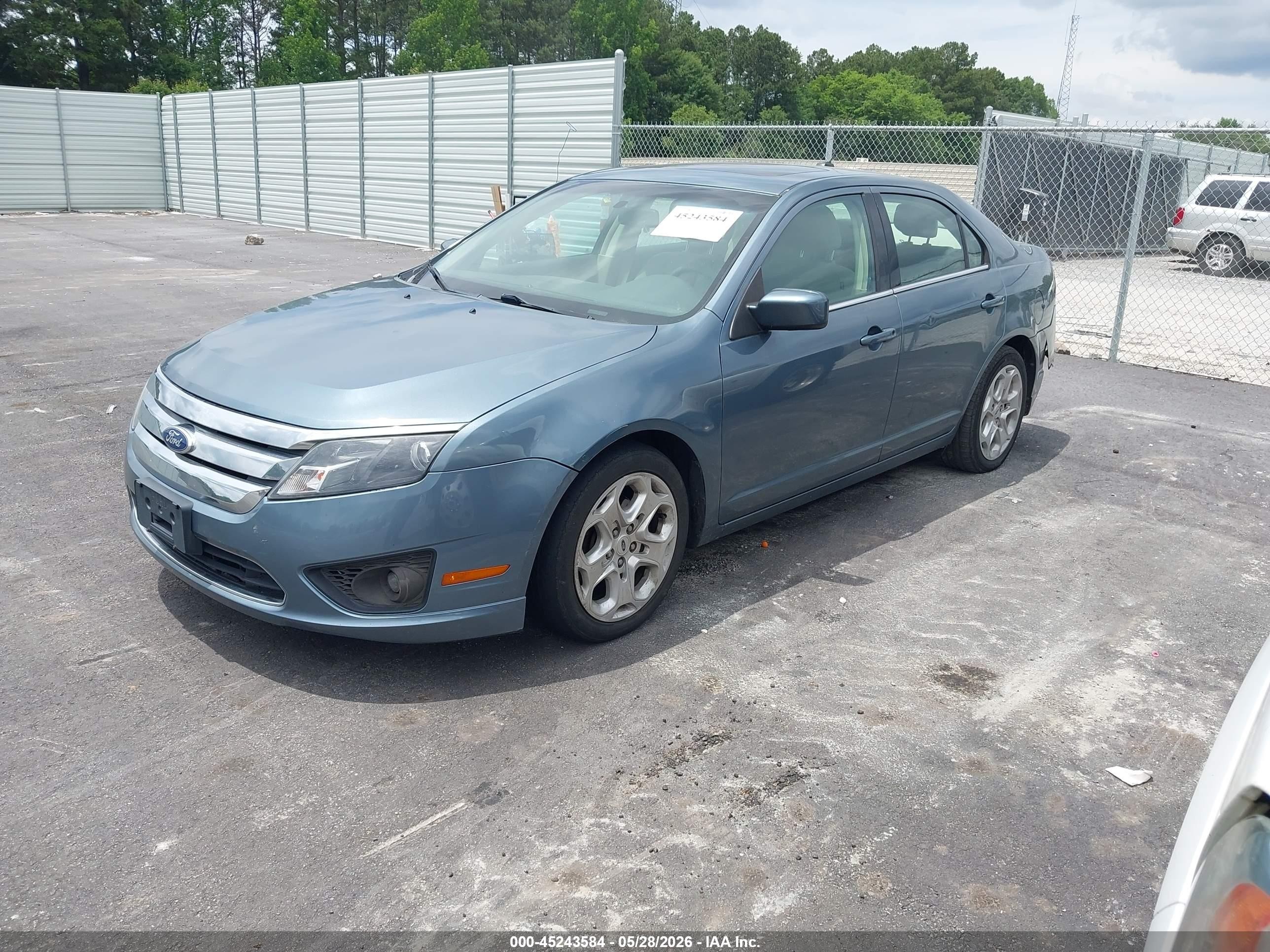 2011 Ford Fusion Se Teal vin: 3FAHP0HA3BR103451