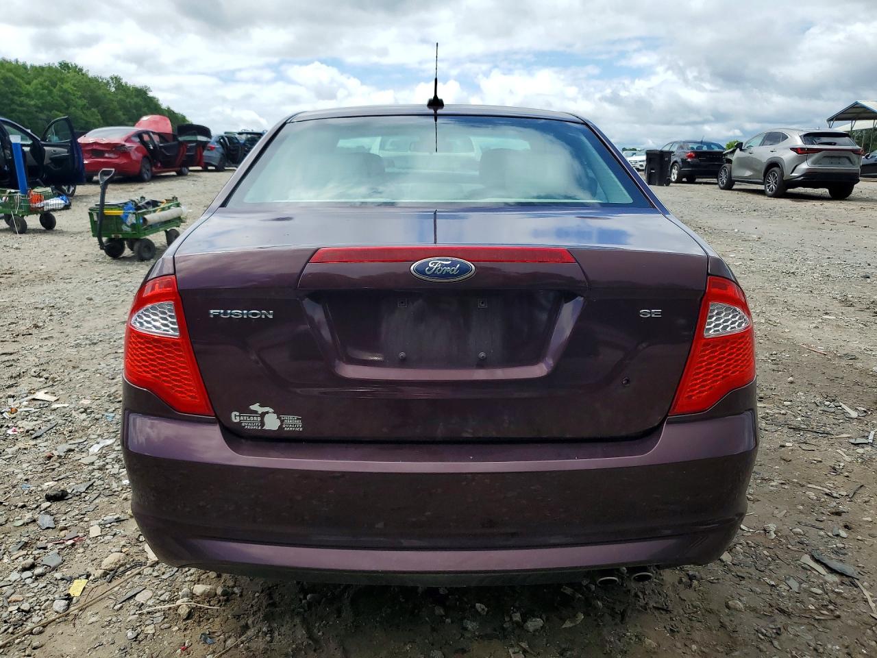 2011 Ford Fusion Se Purple vin: 3FAHP0HA3BR106706