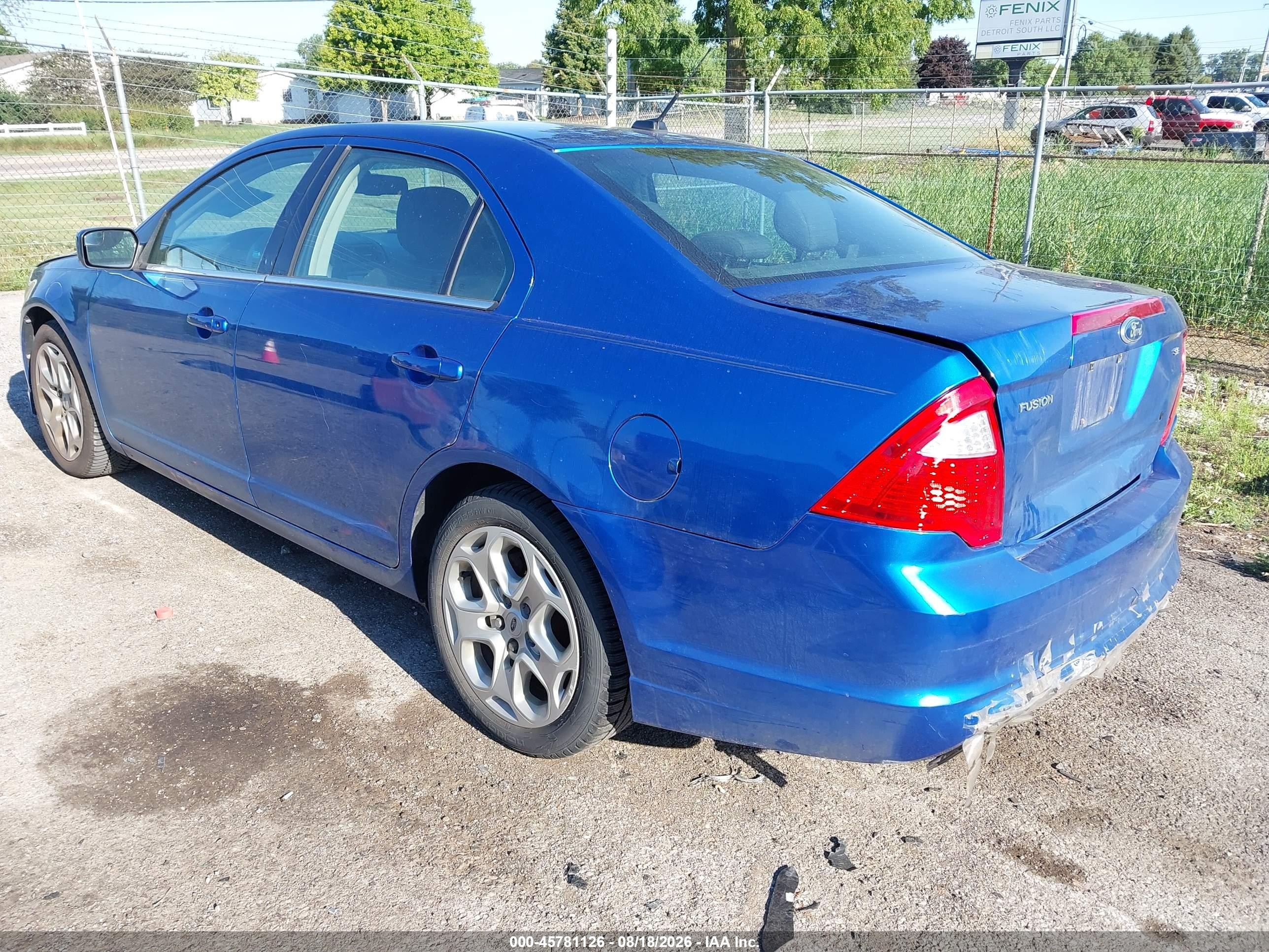 2011 Ford Fusion Se Blue vin: 3FAHP0HA3BR160216