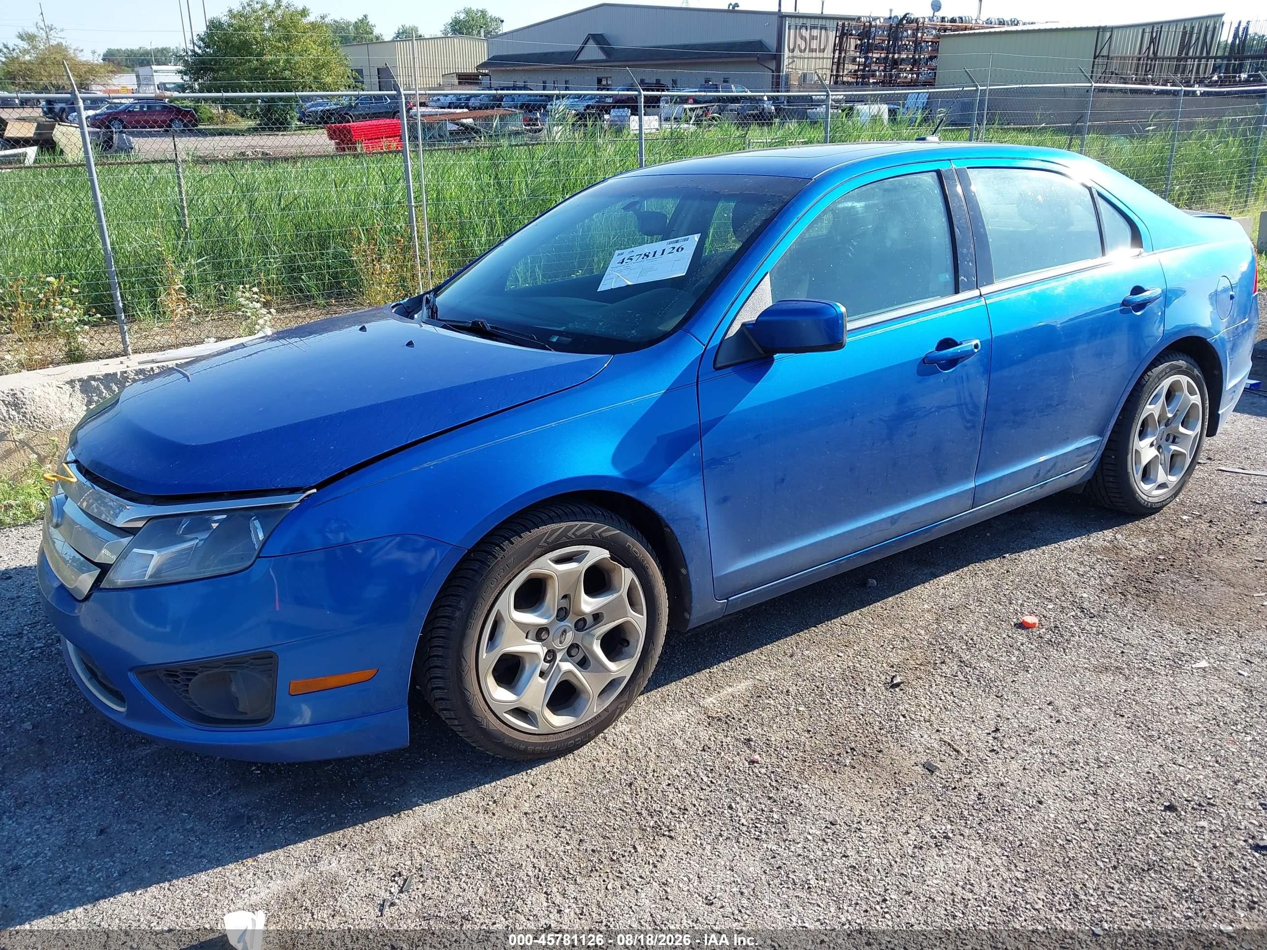 2011 Ford Fusion Se Blue vin: 3FAHP0HA3BR160216