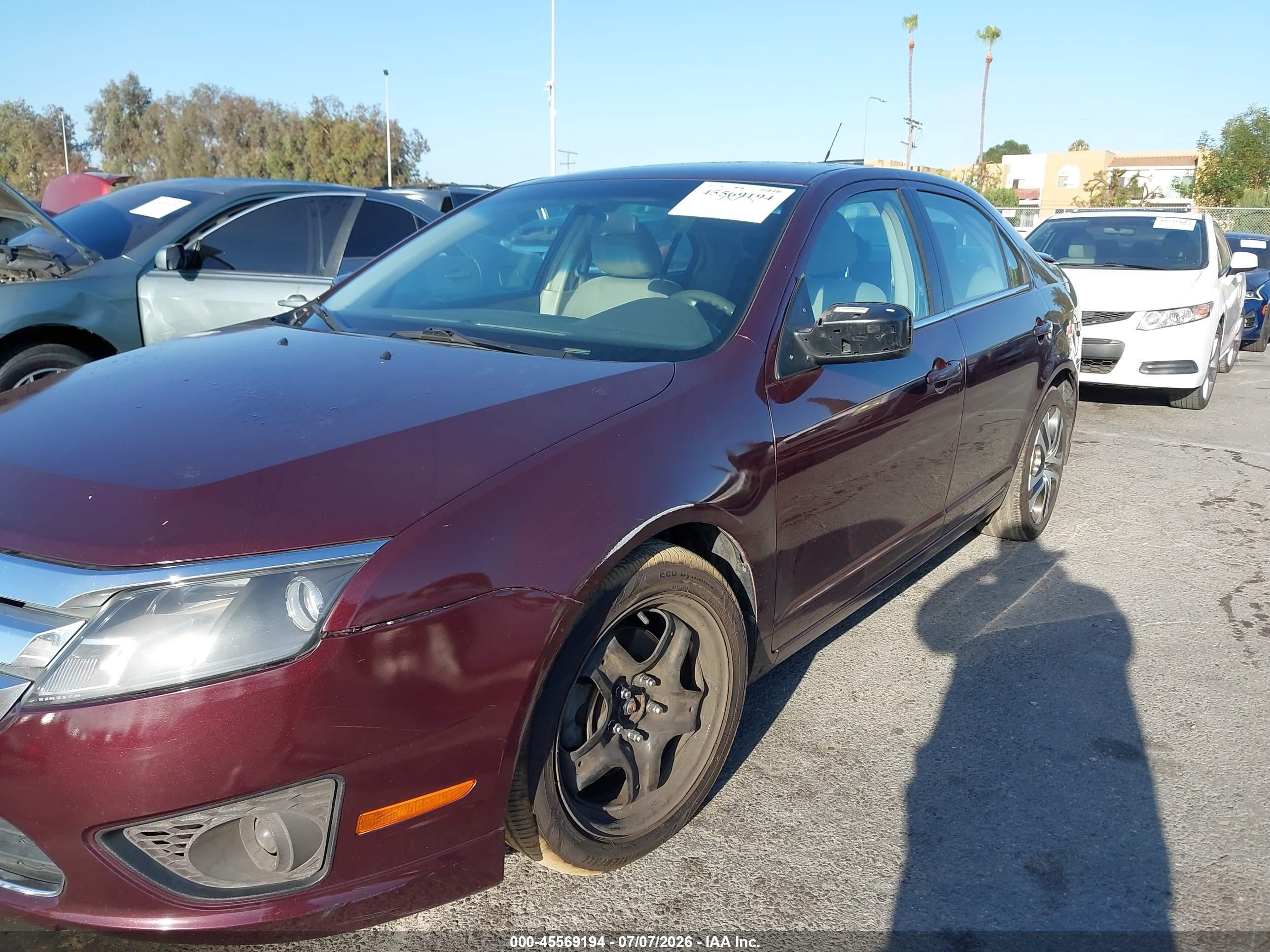 2011 Ford Fusion Se Бордовый vin: 3FAHP0HA3BR167831