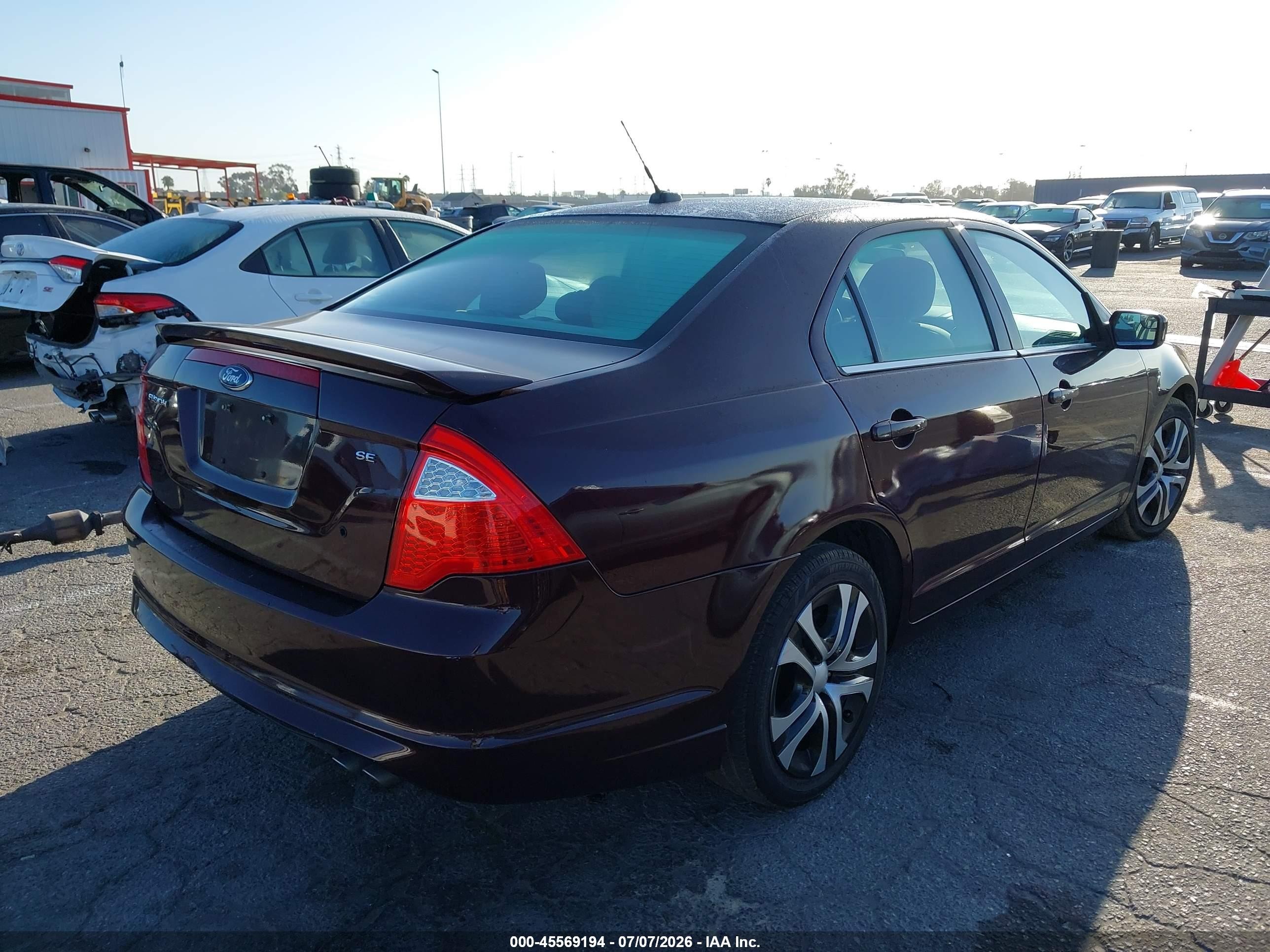 2011 Ford Fusion Se Бордовый vin: 3FAHP0HA3BR167831