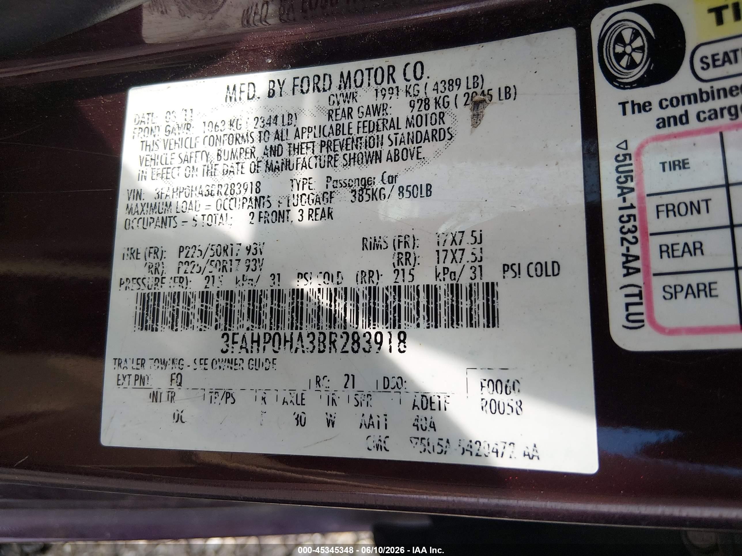 2011 Ford Fusion Se Бордовый vin: 3FAHP0HA3BR283918