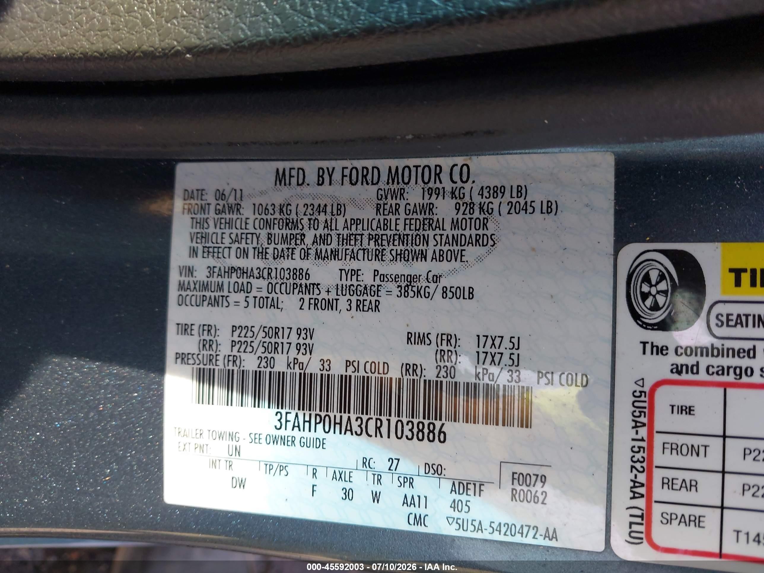 2012 Ford Fusion Se Black vin: 3FAHP0HA3CR103886
