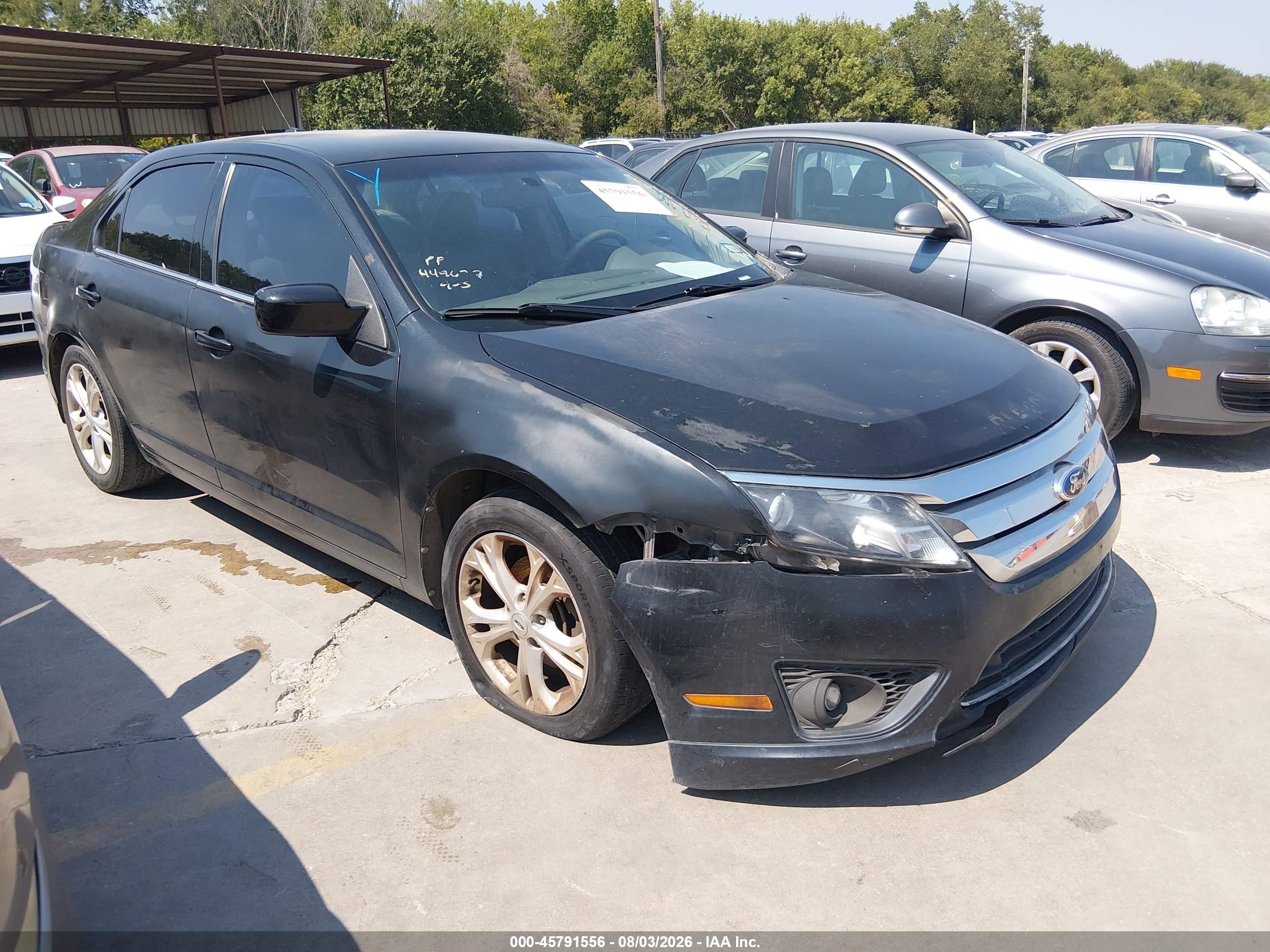 2012 Ford Fusion Se Black vin: 3FAHP0HA3CR216060