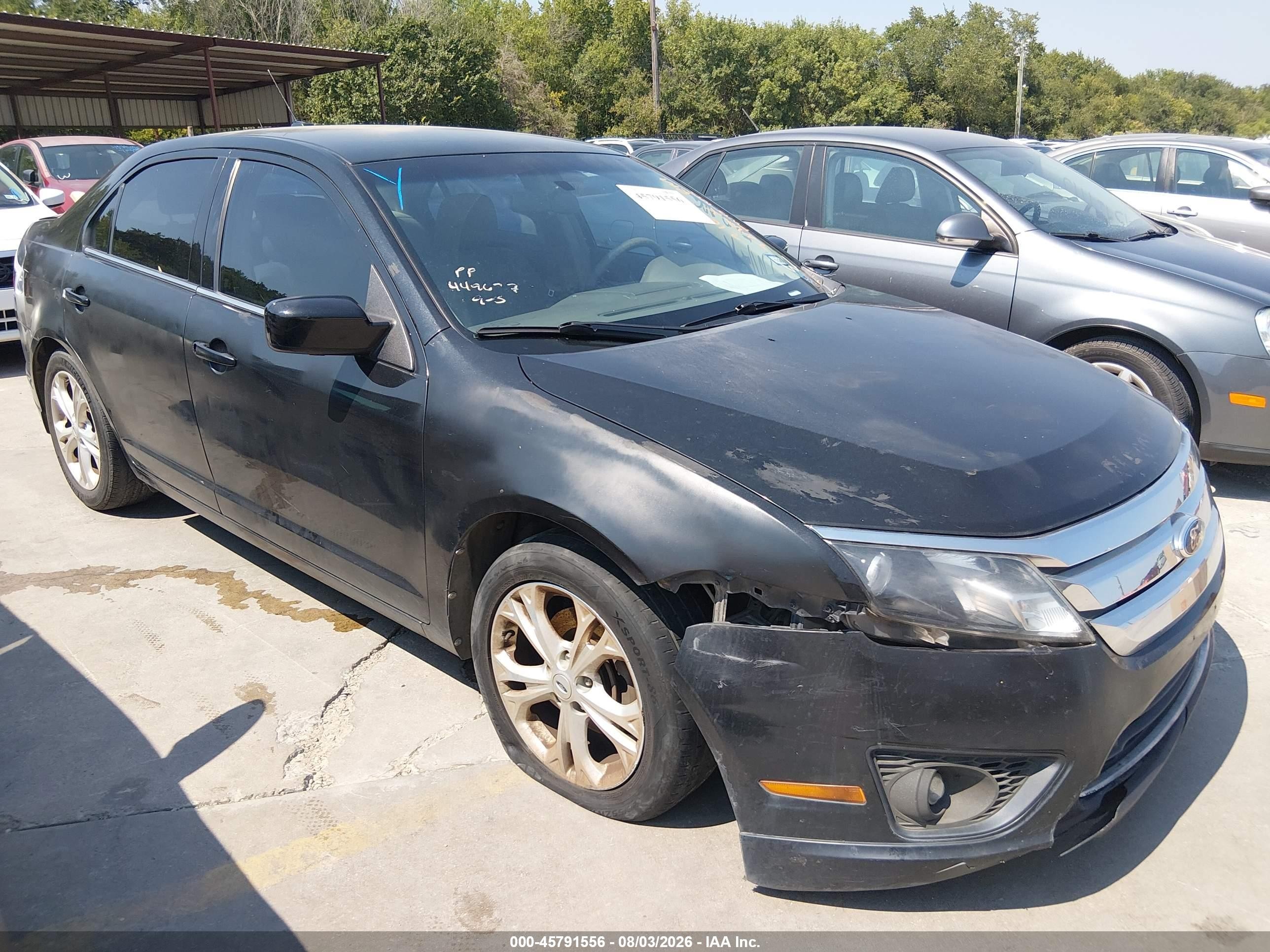 2012 Ford Fusion Se Черный vin: 3FAHP0HA3CR216060