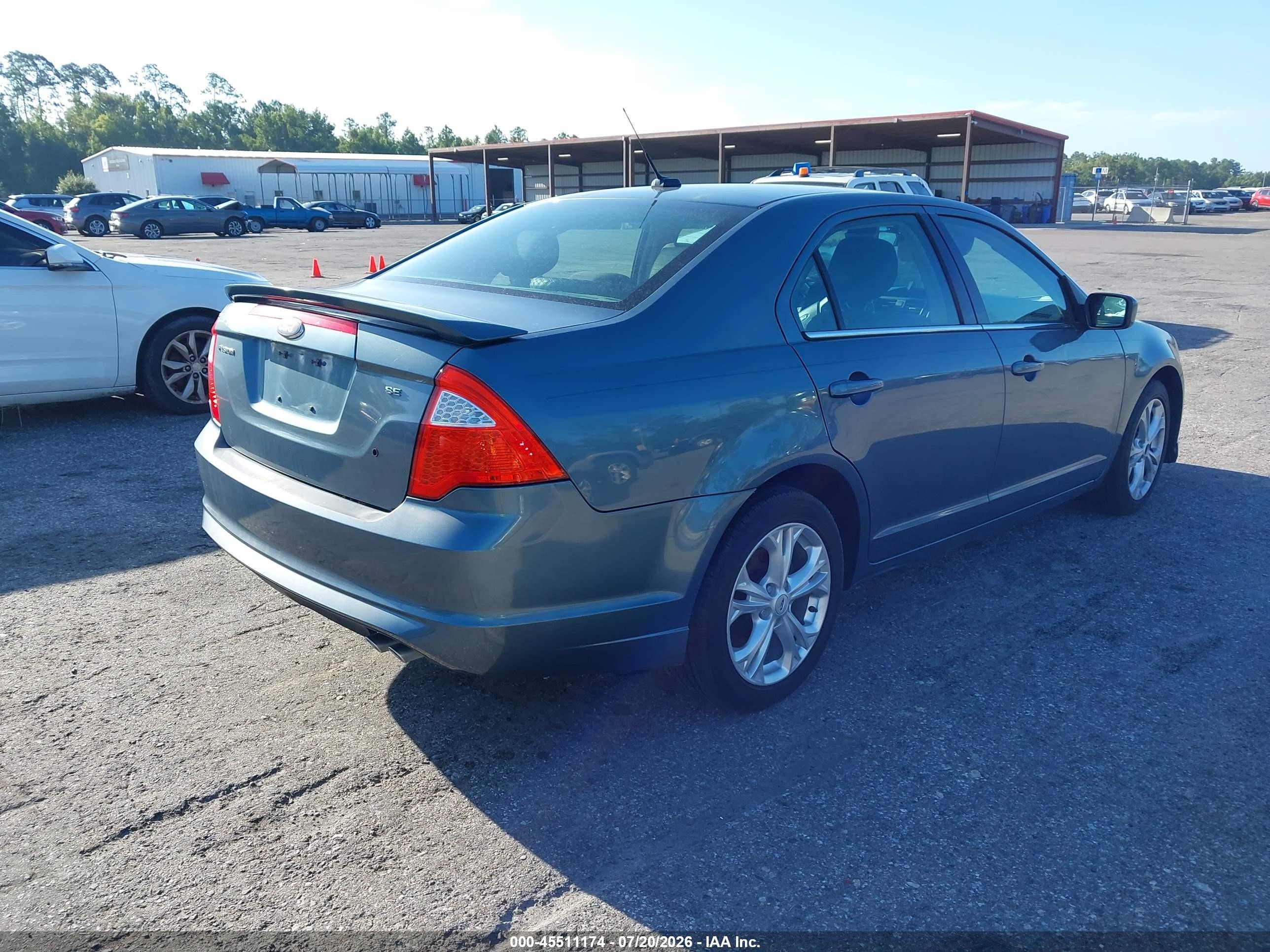 2012 Ford Fusion Se Green vin: 3FAHP0HA3CR222487