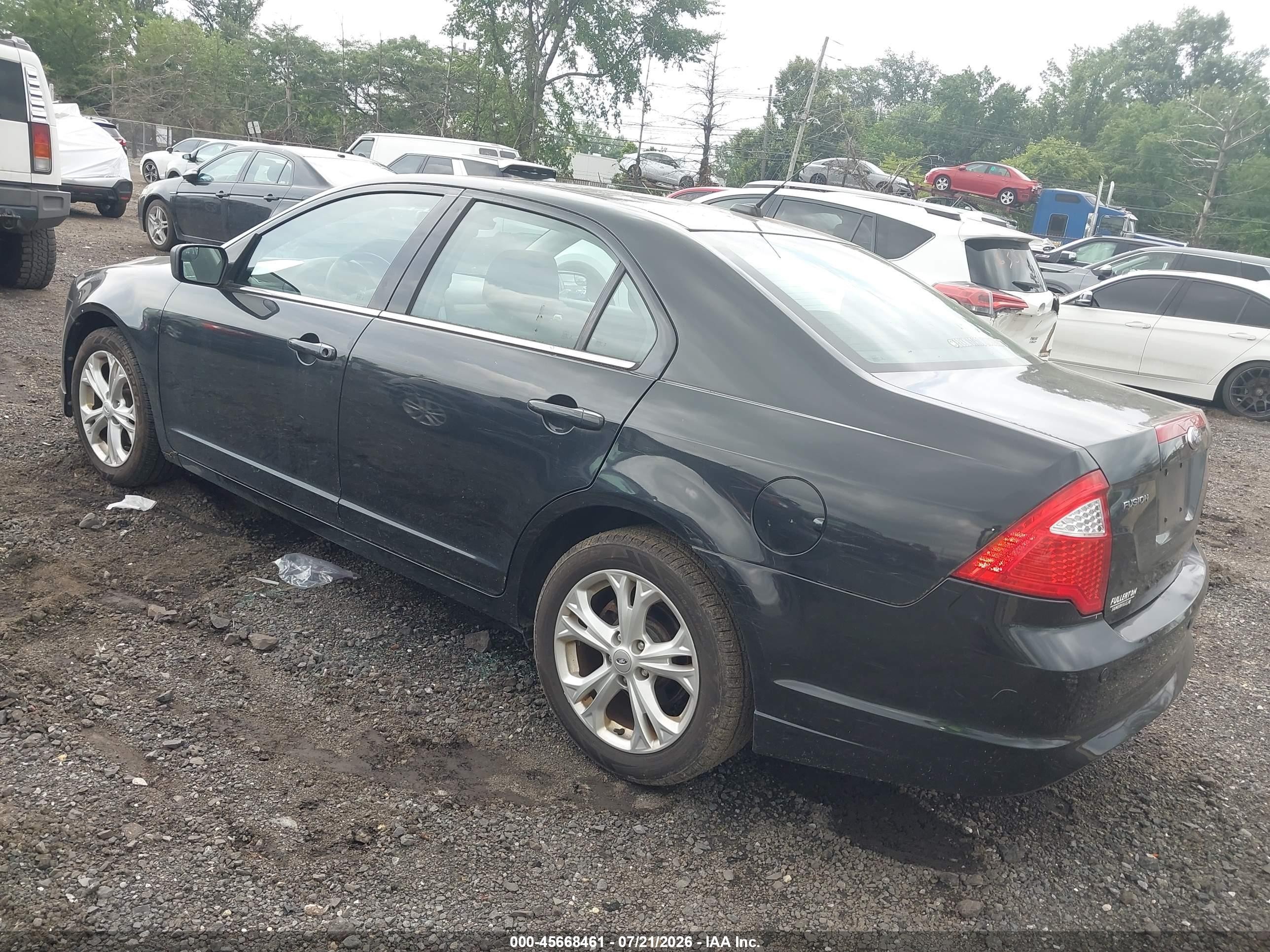 2012 Ford Fusion Se Black vin: 3FAHP0HA3CR280387