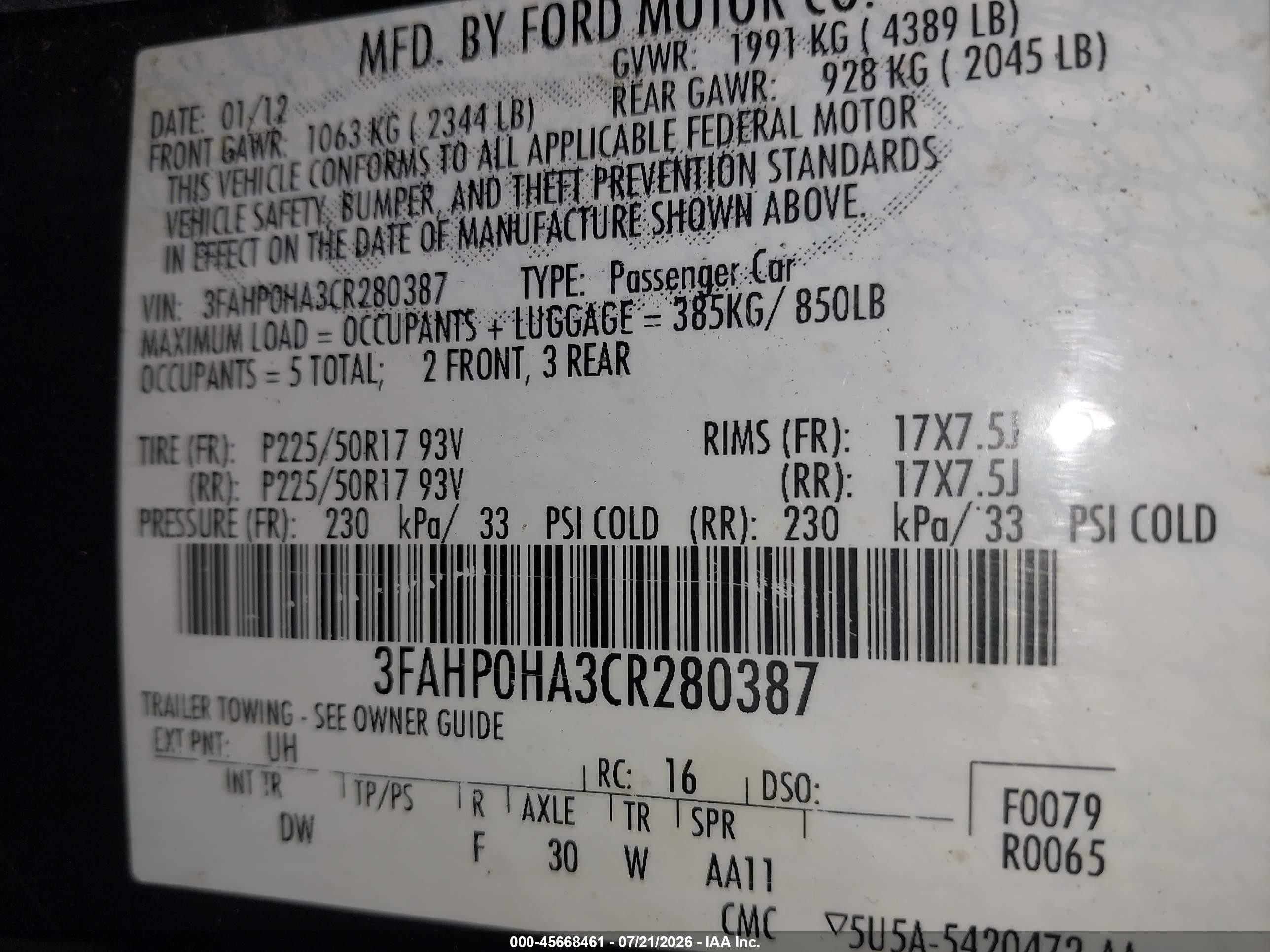 2012 Ford Fusion Se Black vin: 3FAHP0HA3CR280387