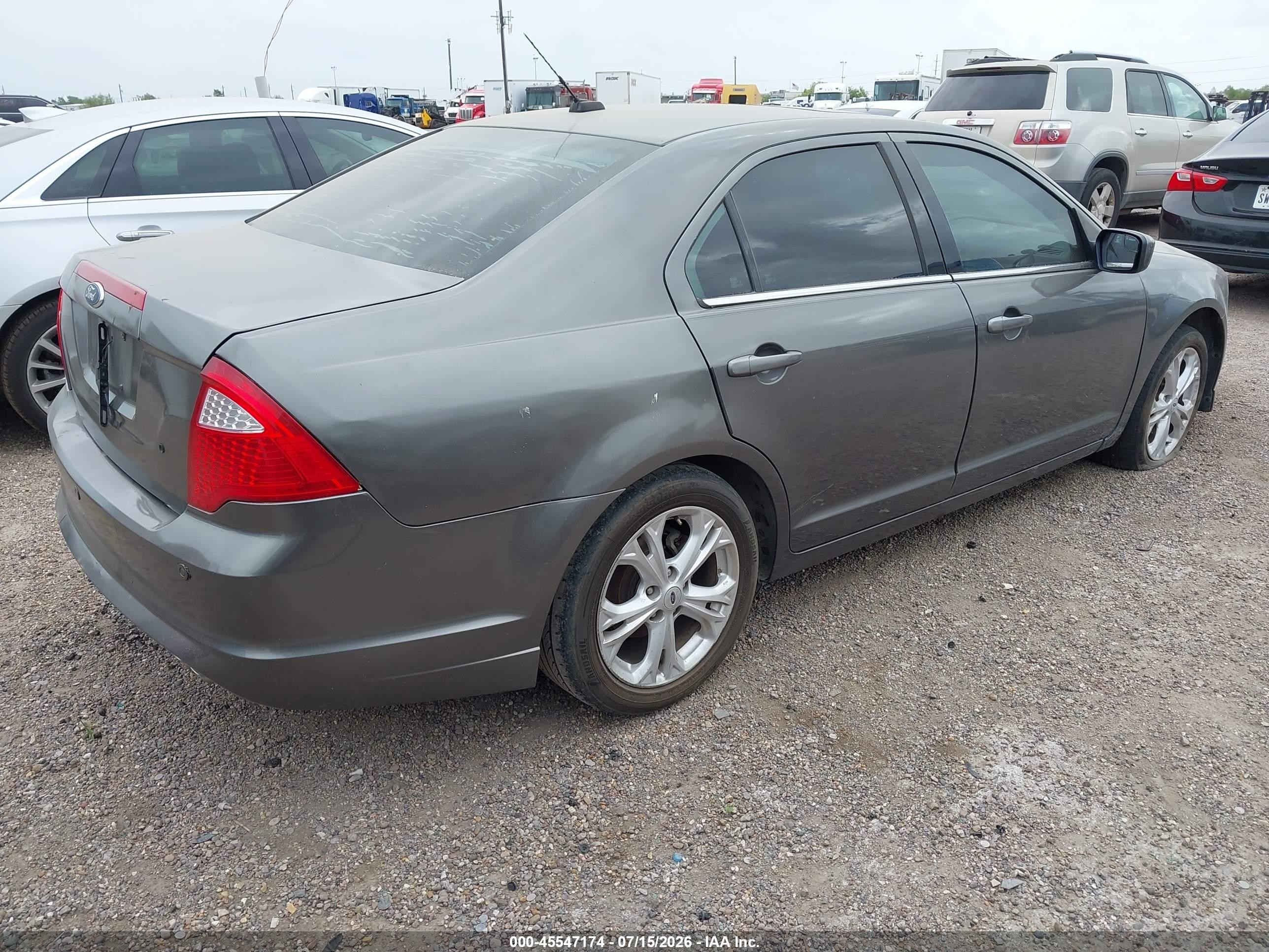 2012 Ford Fusion Se Gray vin: 3FAHP0HA3CR283399