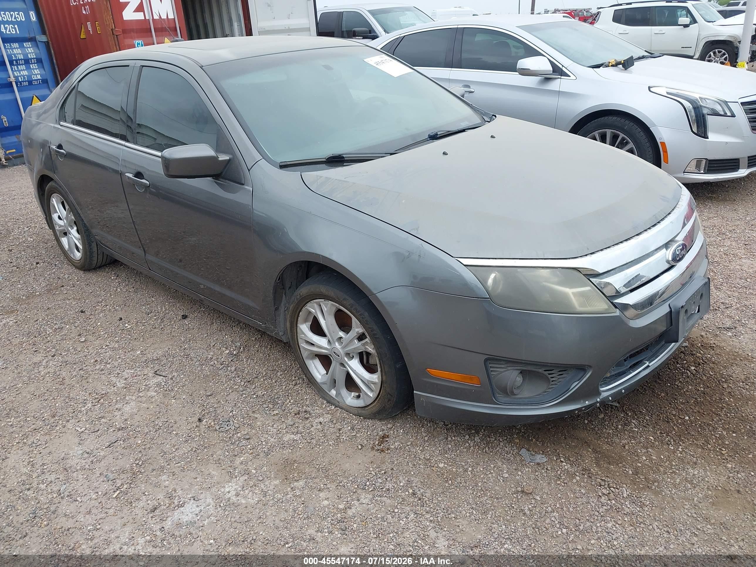 2012 Ford Fusion Se Gray vin: 3FAHP0HA3CR283399