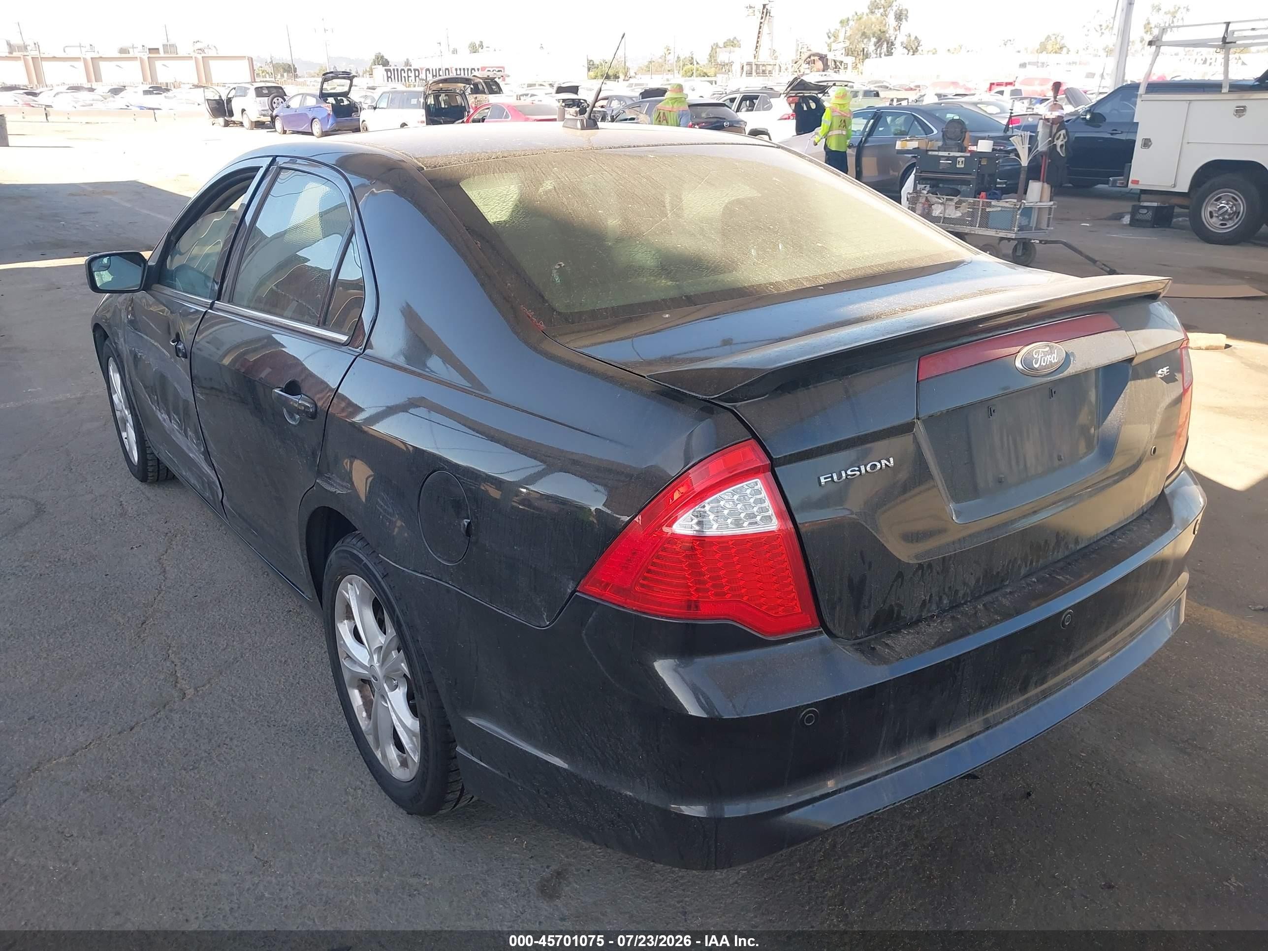 2012 Ford Fusion Se Black vin: 3FAHP0HA3CR310441