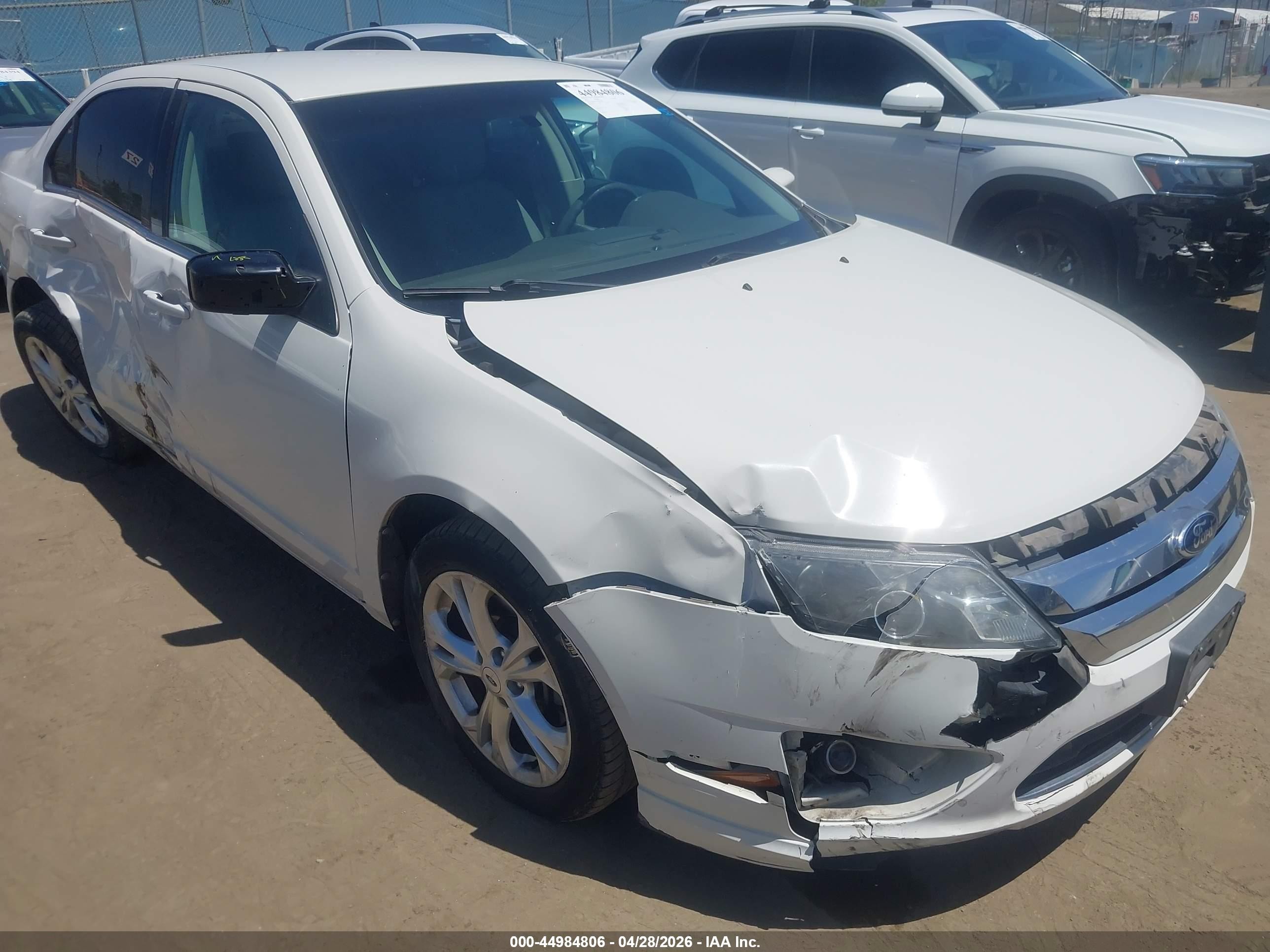 2012 Ford Fusion Se White vin: 3FAHP0HA3CR378075