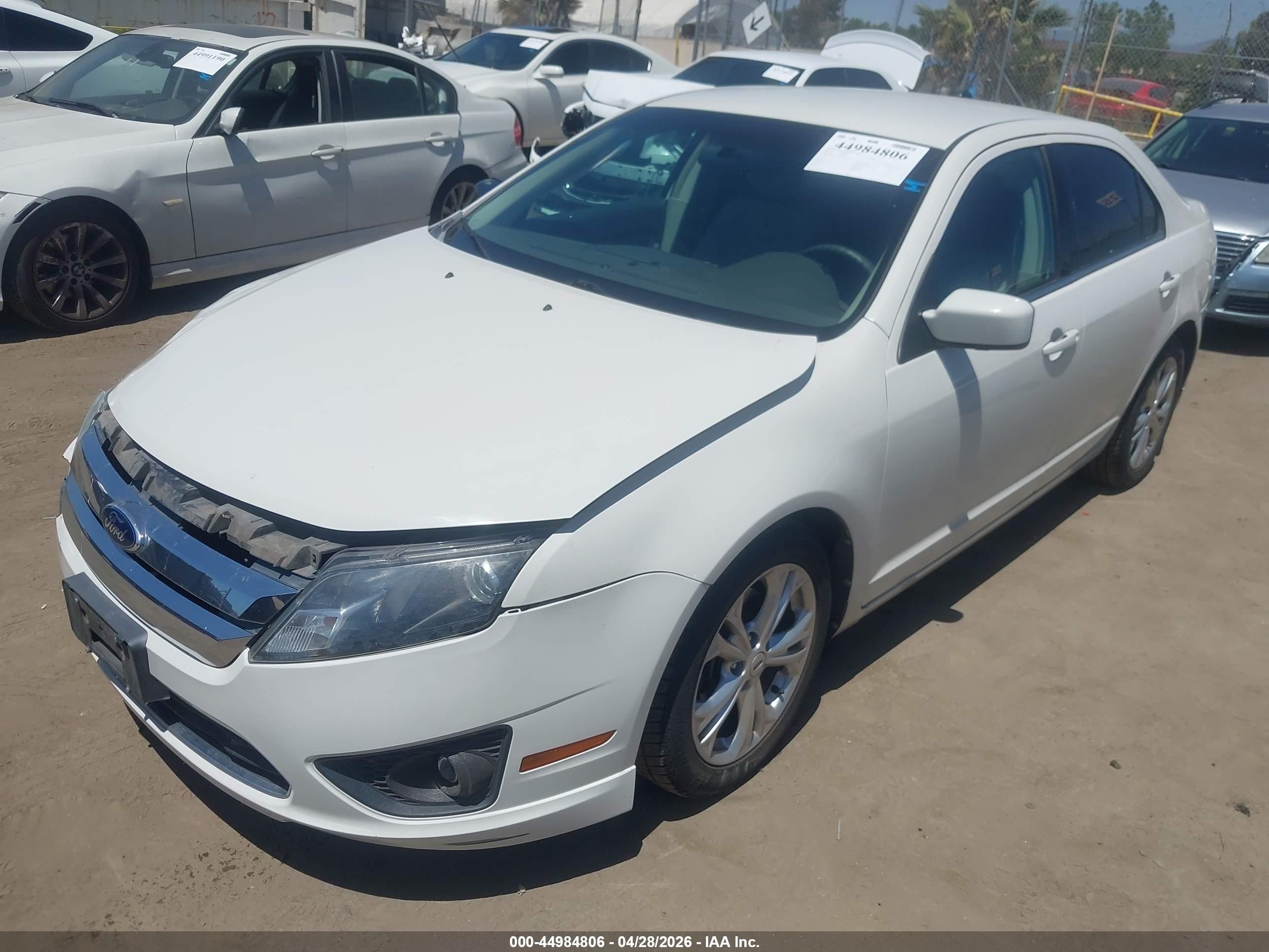 2012 Ford Fusion Se White vin: 3FAHP0HA3CR378075