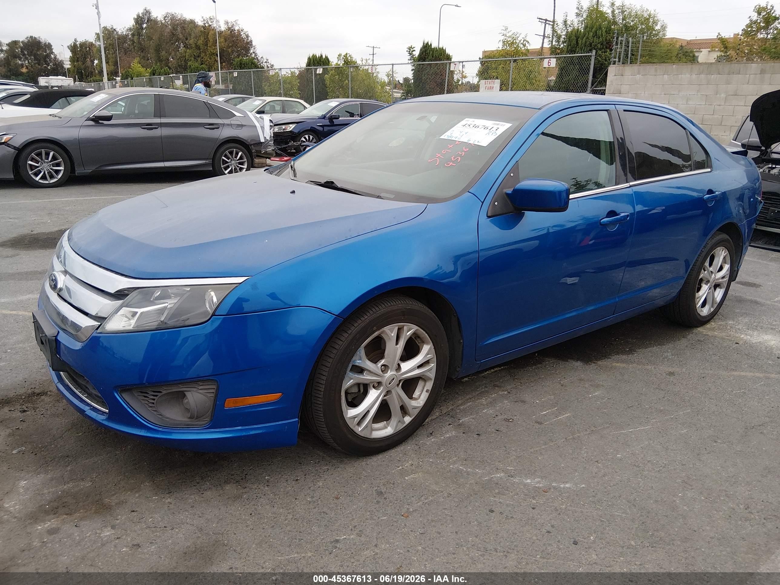 2012 Ford Fusion Se Blue vin: 3FAHP0HA3CR397497