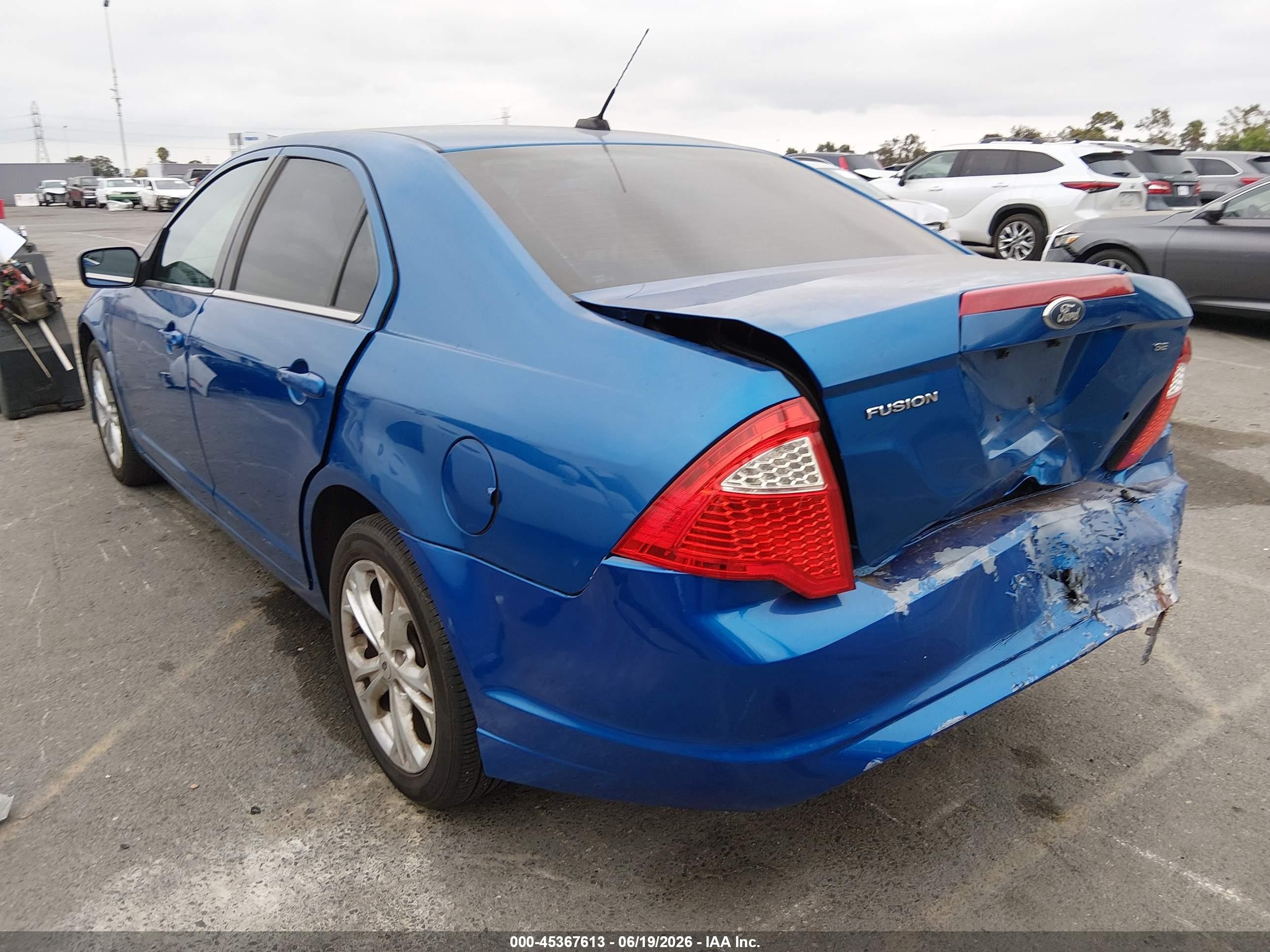 2012 Ford Fusion Se Blue vin: 3FAHP0HA3CR397497