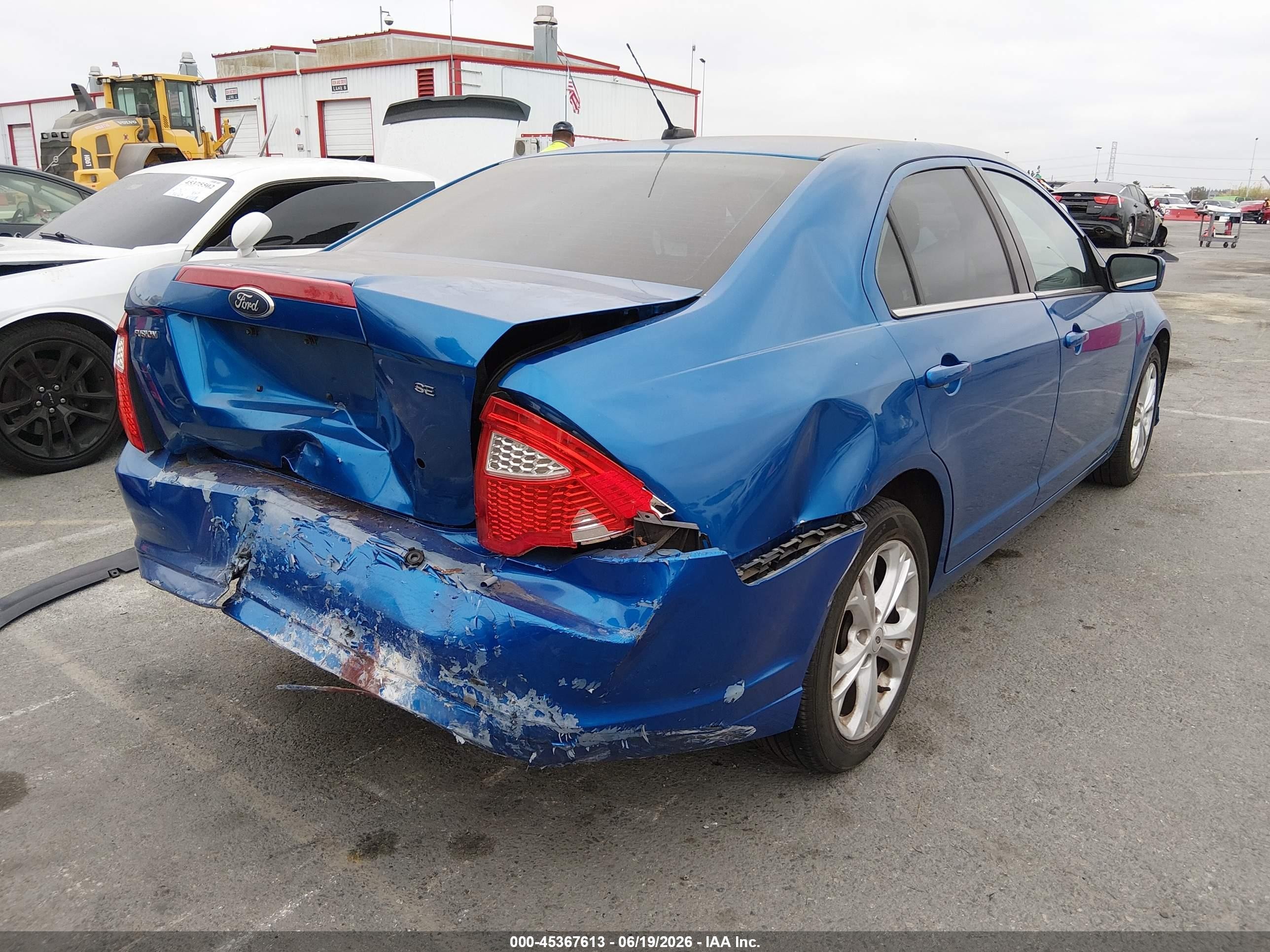2012 Ford Fusion Se Blue vin: 3FAHP0HA3CR397497