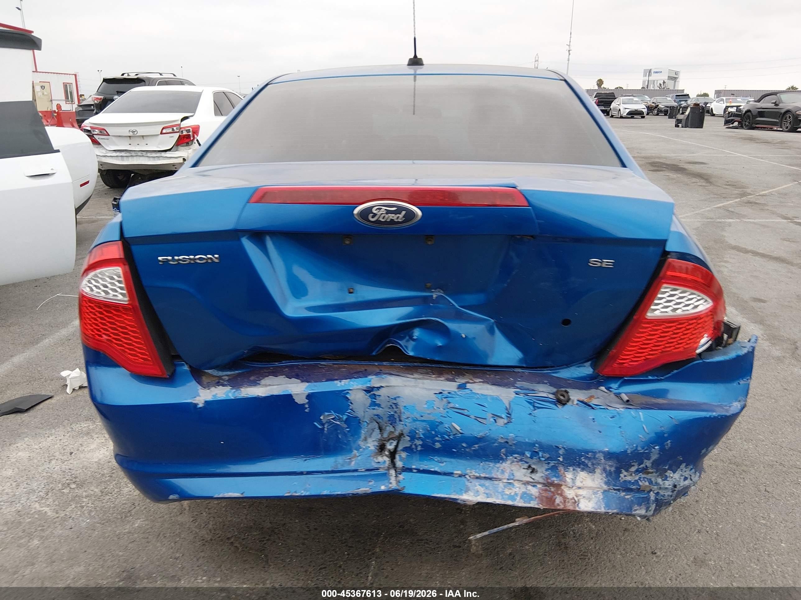 2012 Ford Fusion Se Blue vin: 3FAHP0HA3CR397497