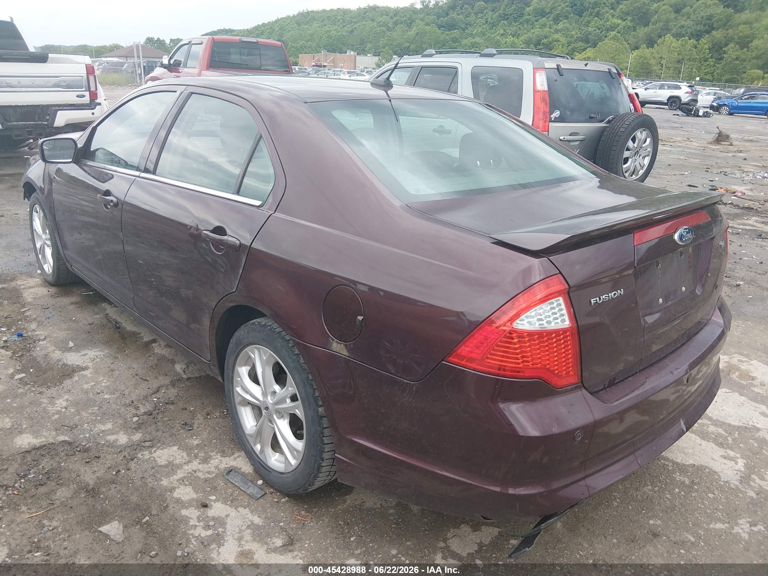 2012 Ford Fusion Se Purple vin: 3FAHP0HA3CR409874