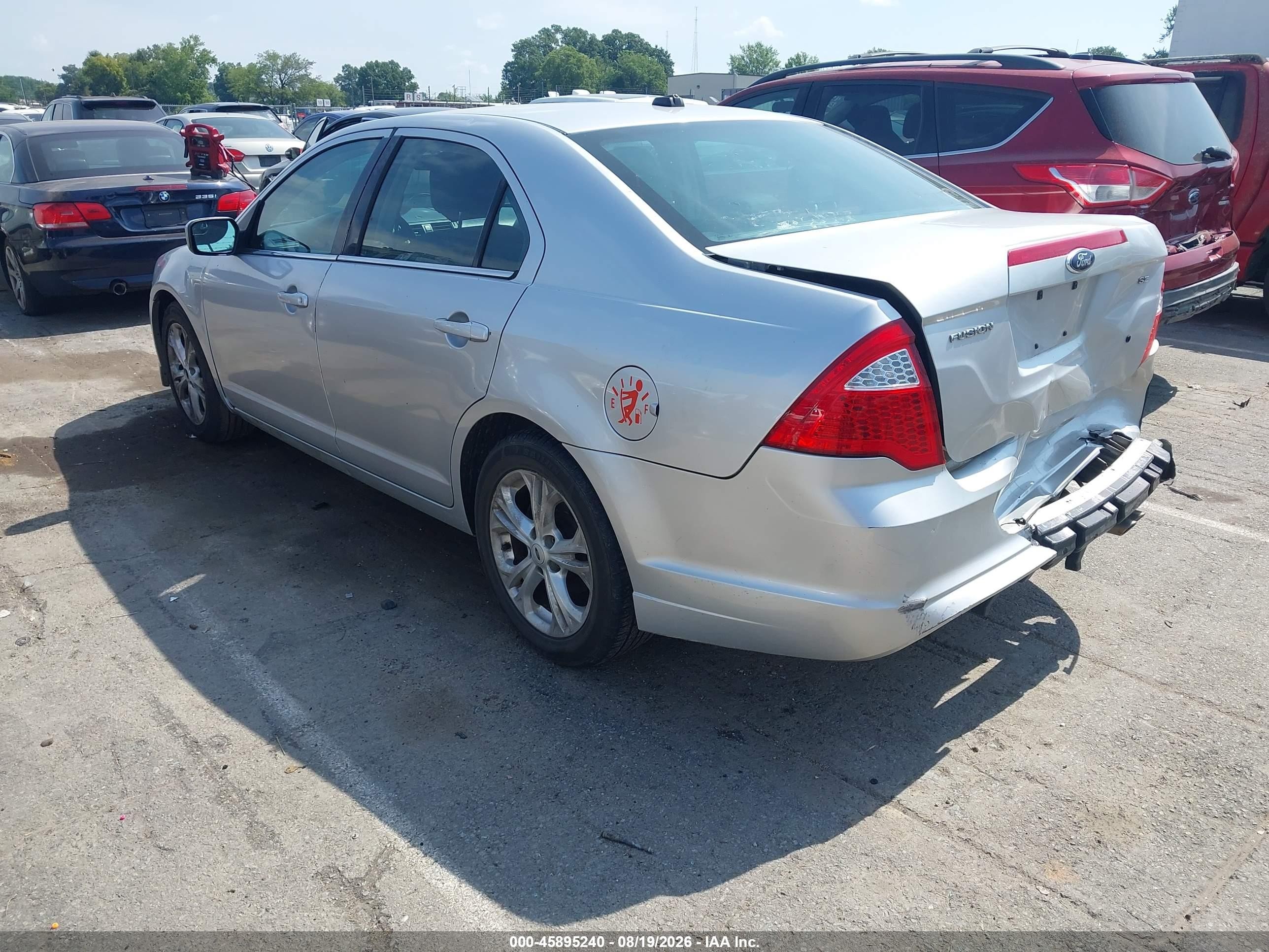 2012 Ford Fusion Se Silver vin: 3FAHP0HA3CR441224