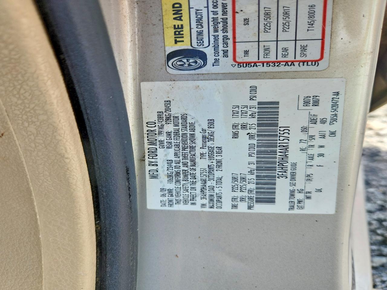 2010 Ford Fusion Se Silver vin: 3FAHP0HA4AR157551