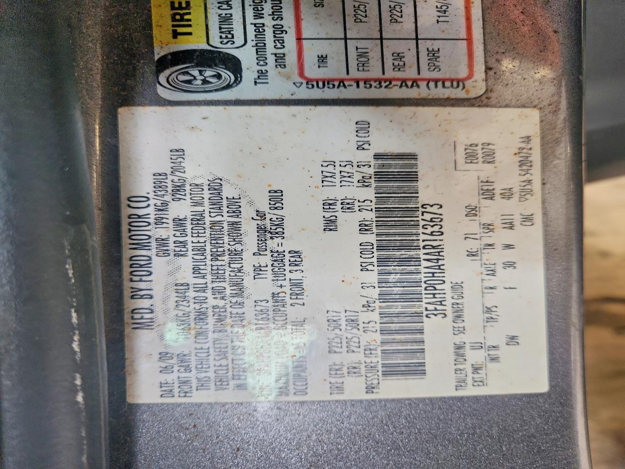 2010 Ford Fusion Se Gray vin: 3FAHP0HA4AR163673