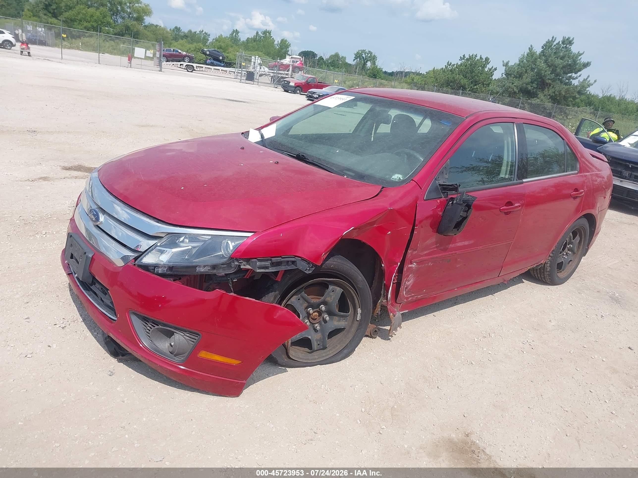 2010 Ford Fusion Se Red vin: 3FAHP0HA4AR243250