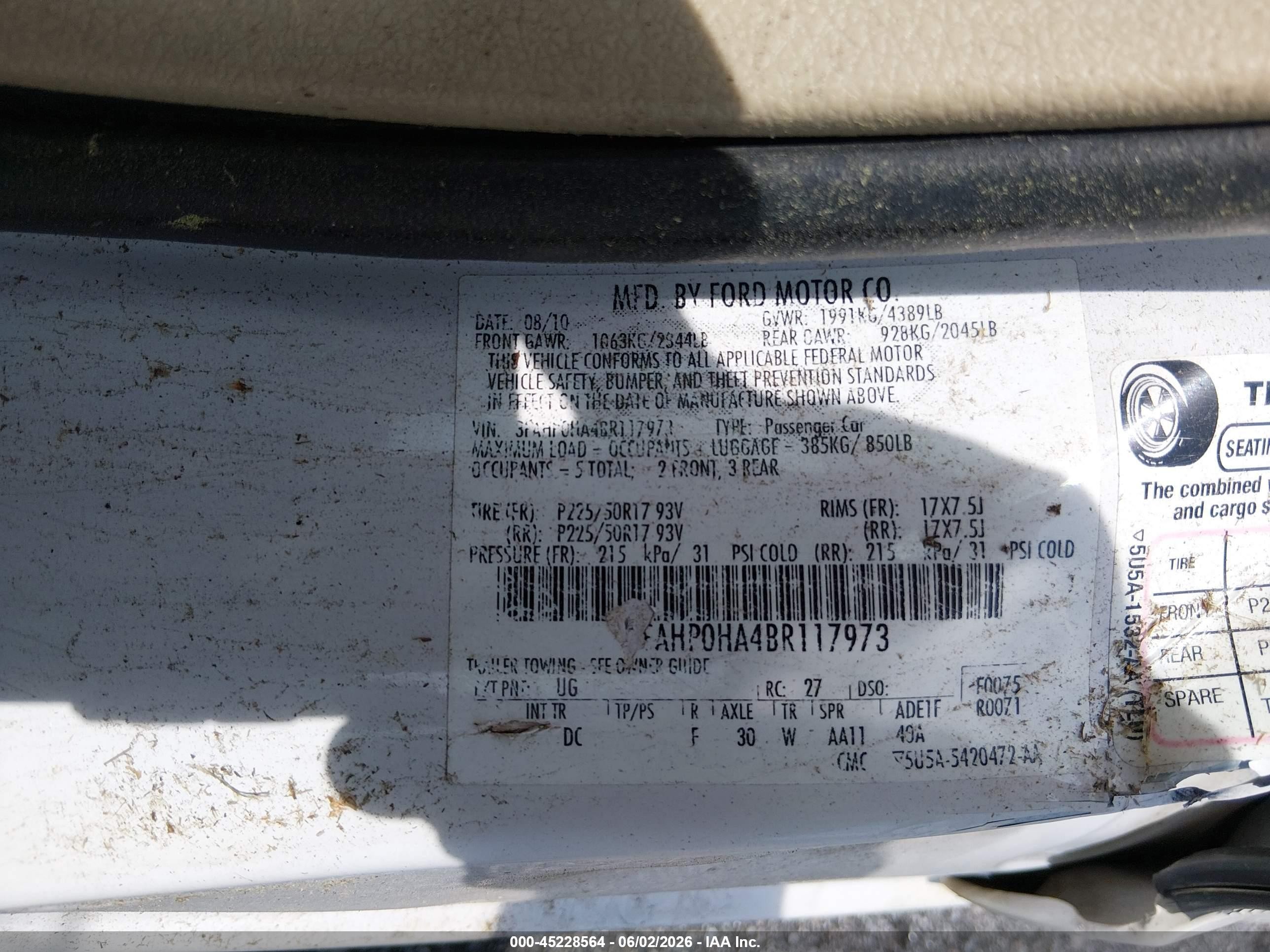 2011 Ford Fusion Se White vin: 3FAHP0HA4BR117973