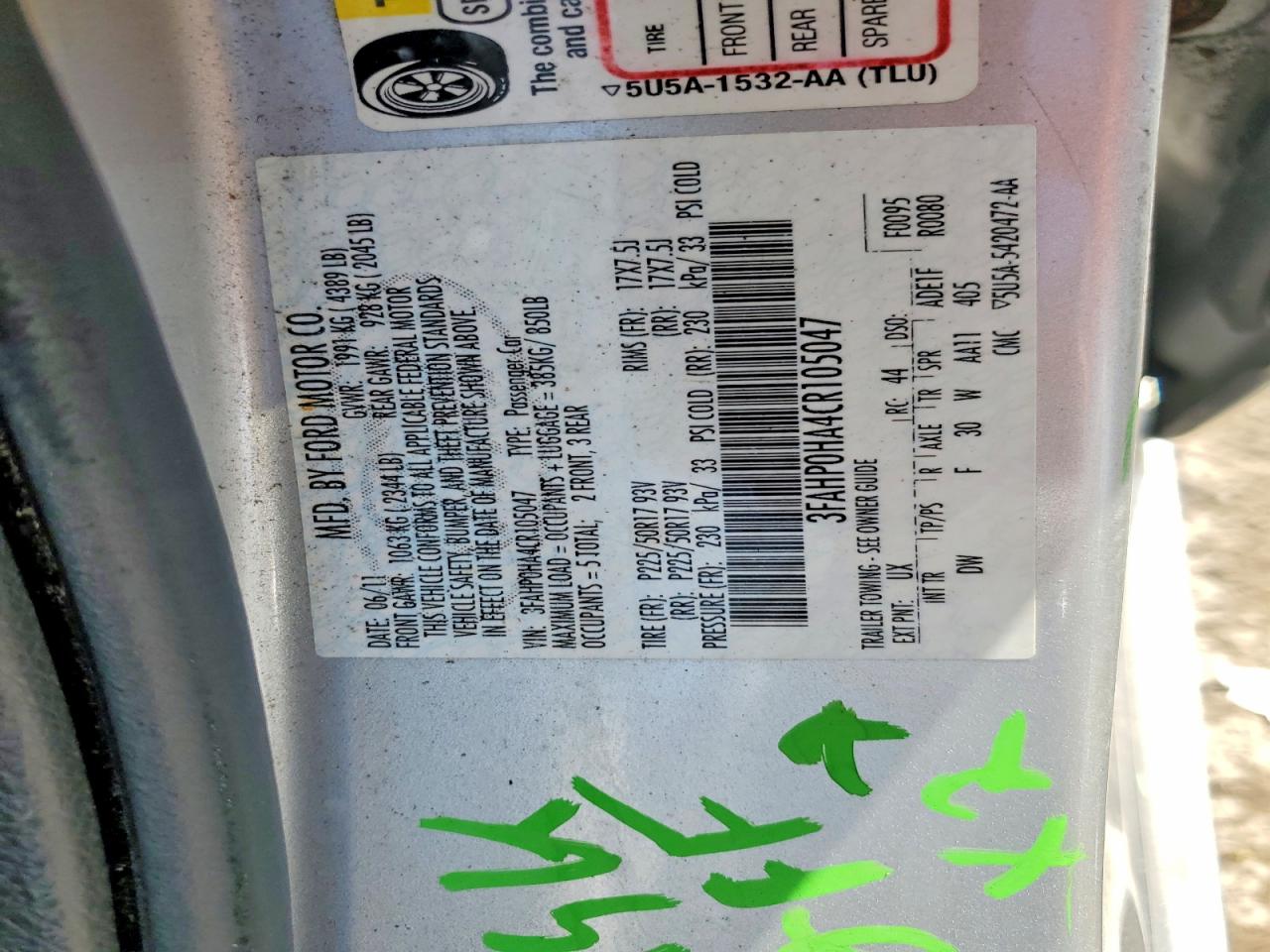 2012 Ford Fusion Se Silver vin: 3FAHP0HA4CR105047