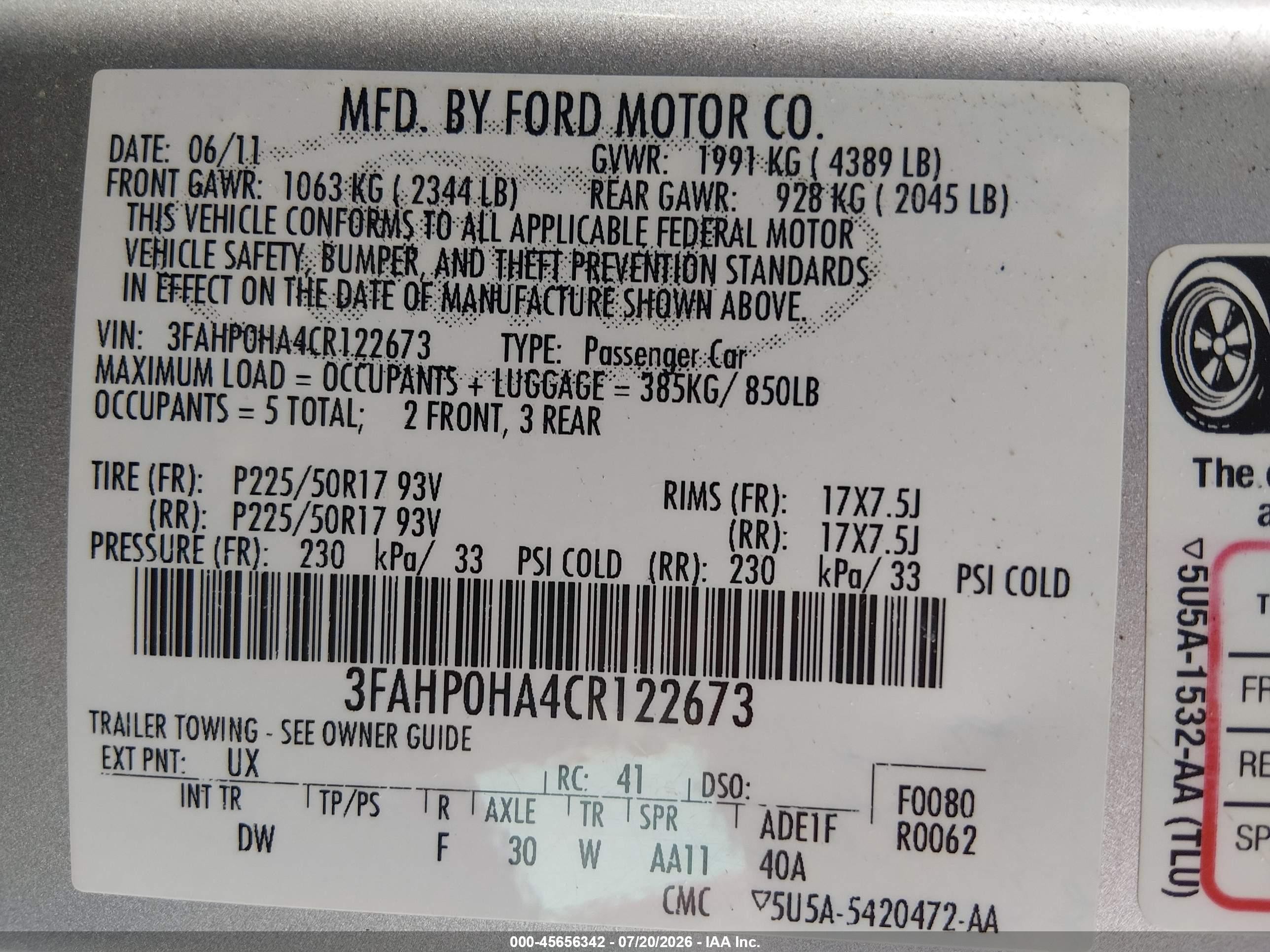 2012 Ford Fusion Se Gray vin: 3FAHP0HA4CR122673