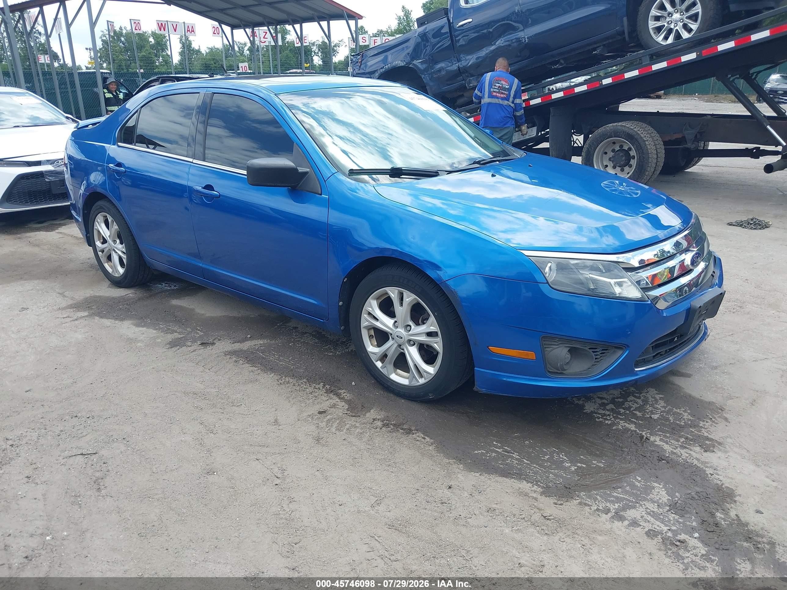 2012 Ford Fusion Se Blue vin: 3FAHP0HA4CR216441