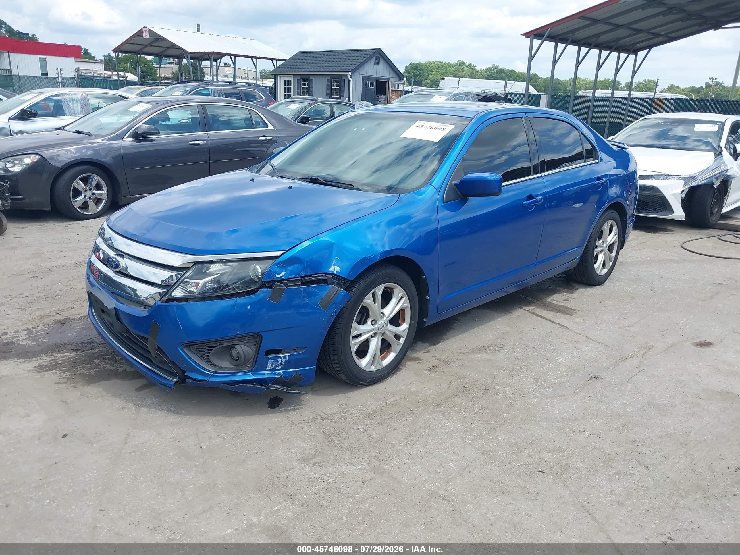 2012 Ford Fusion Se Blue vin: 3FAHP0HA4CR216441