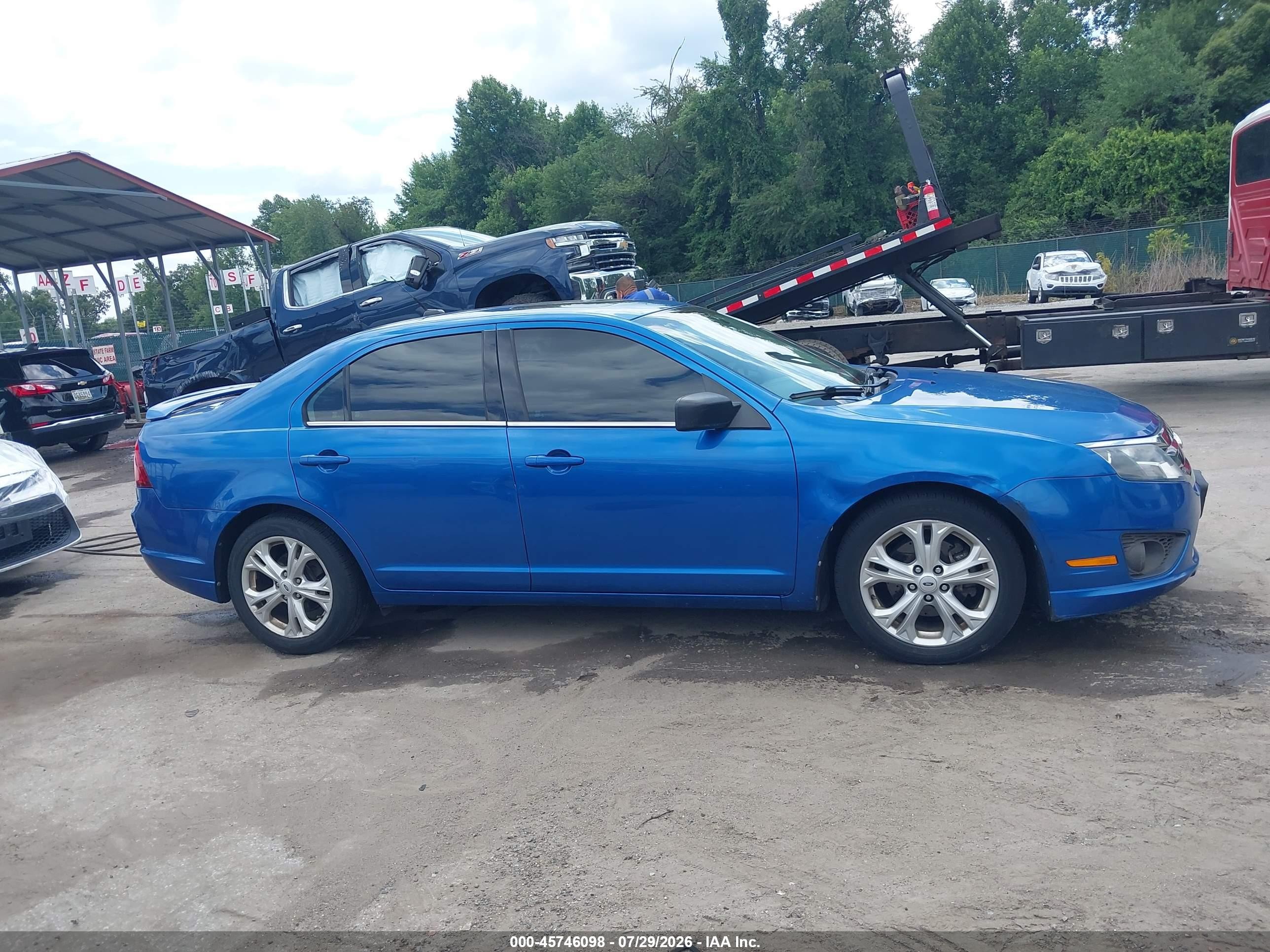 2012 Ford Fusion Se Blue vin: 3FAHP0HA4CR216441