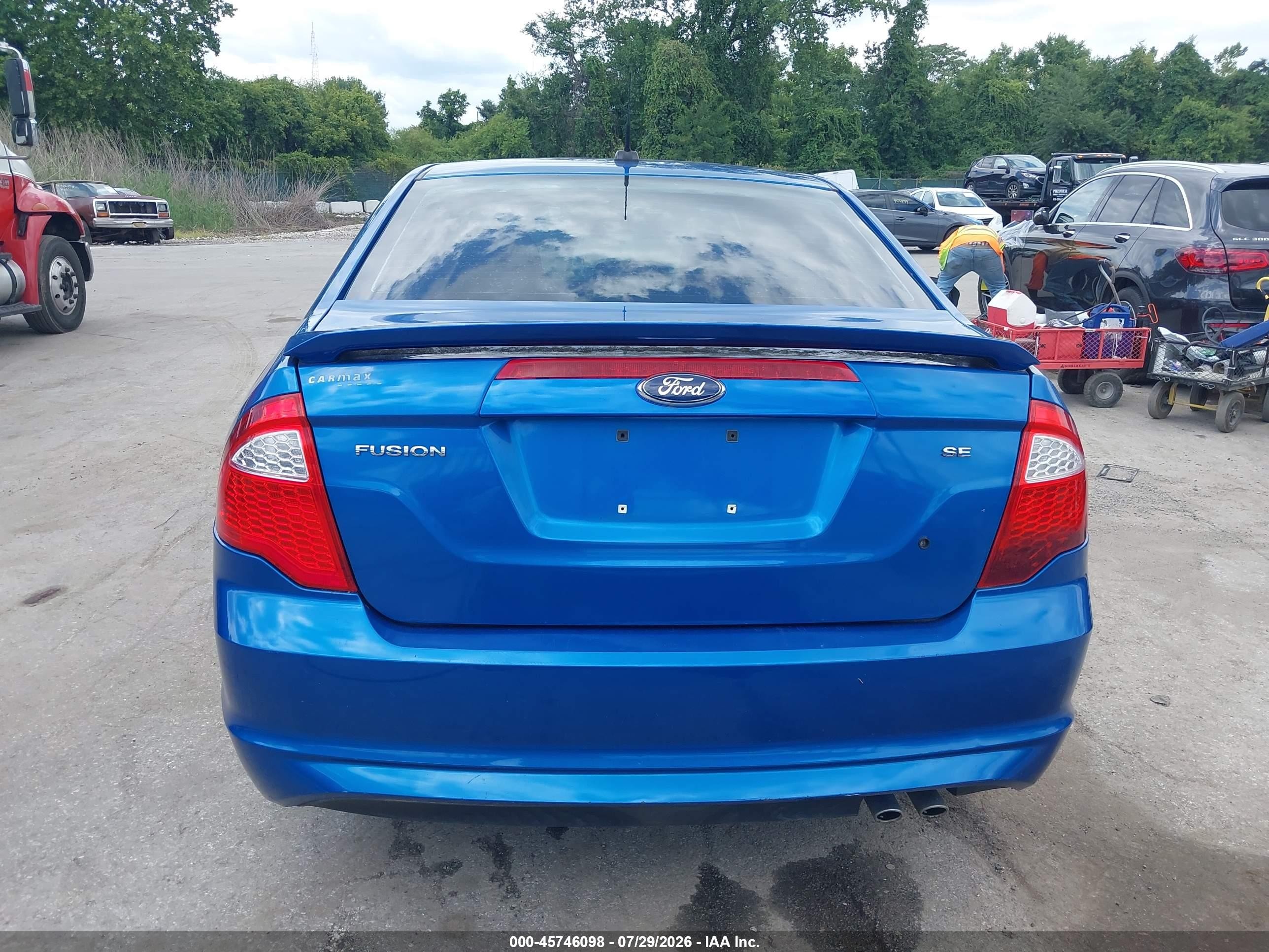 2012 Ford Fusion Se Blue vin: 3FAHP0HA4CR216441