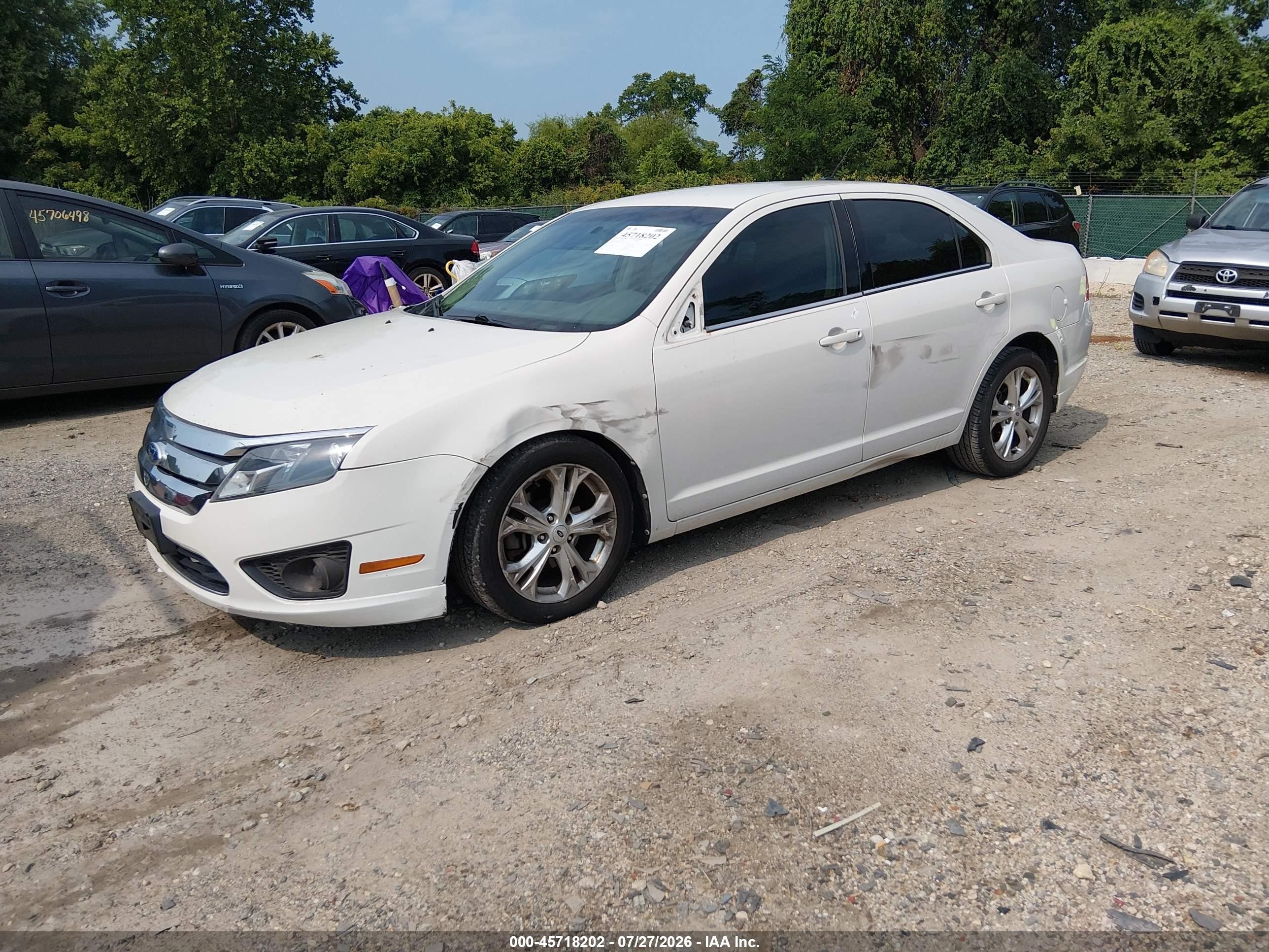 2012 Ford Fusion Se Белый vin: 3FAHP0HA4CR221493
