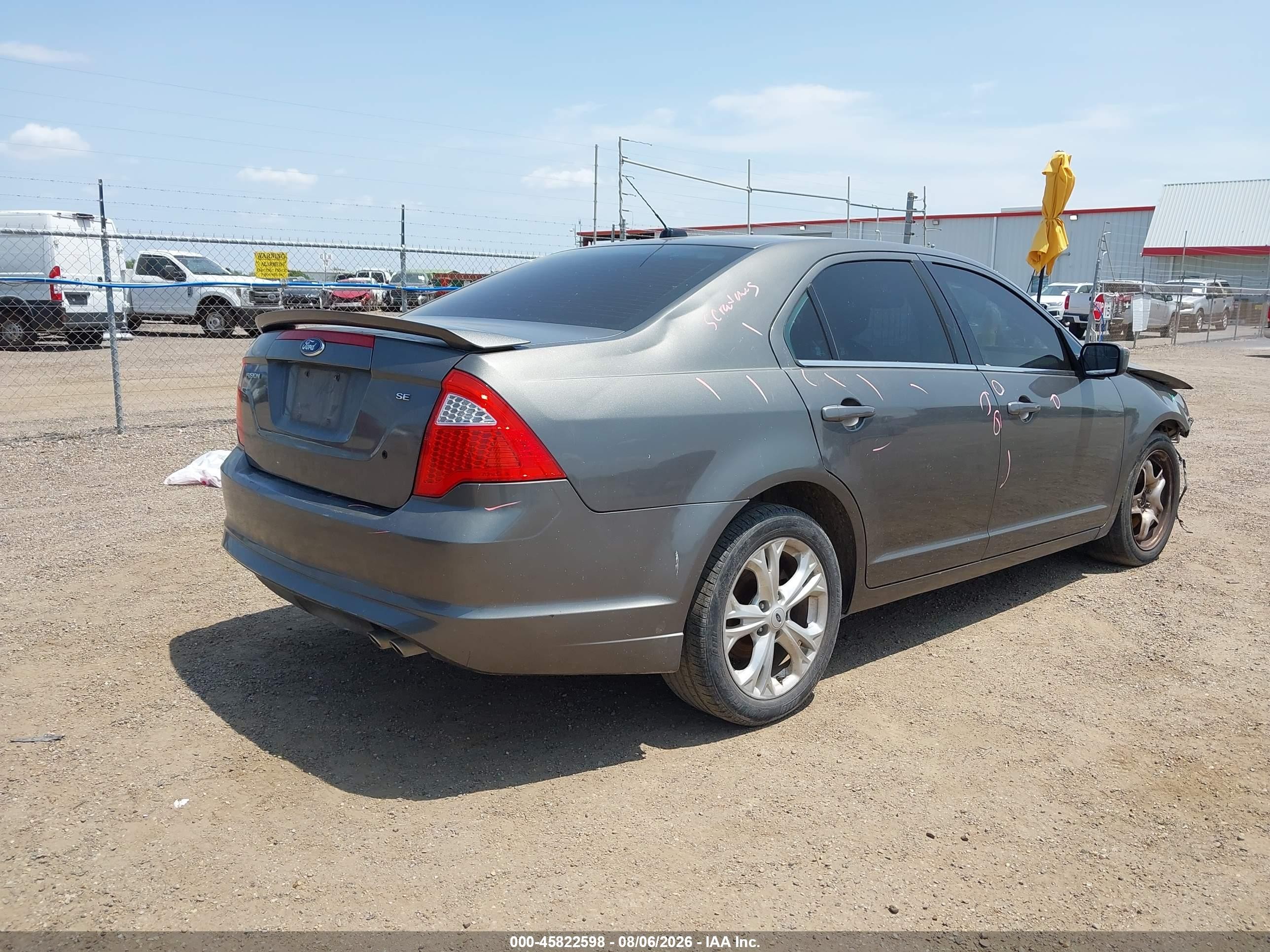 2012 Ford Fusion Se Gray vin: 3FAHP0HA4CR228847