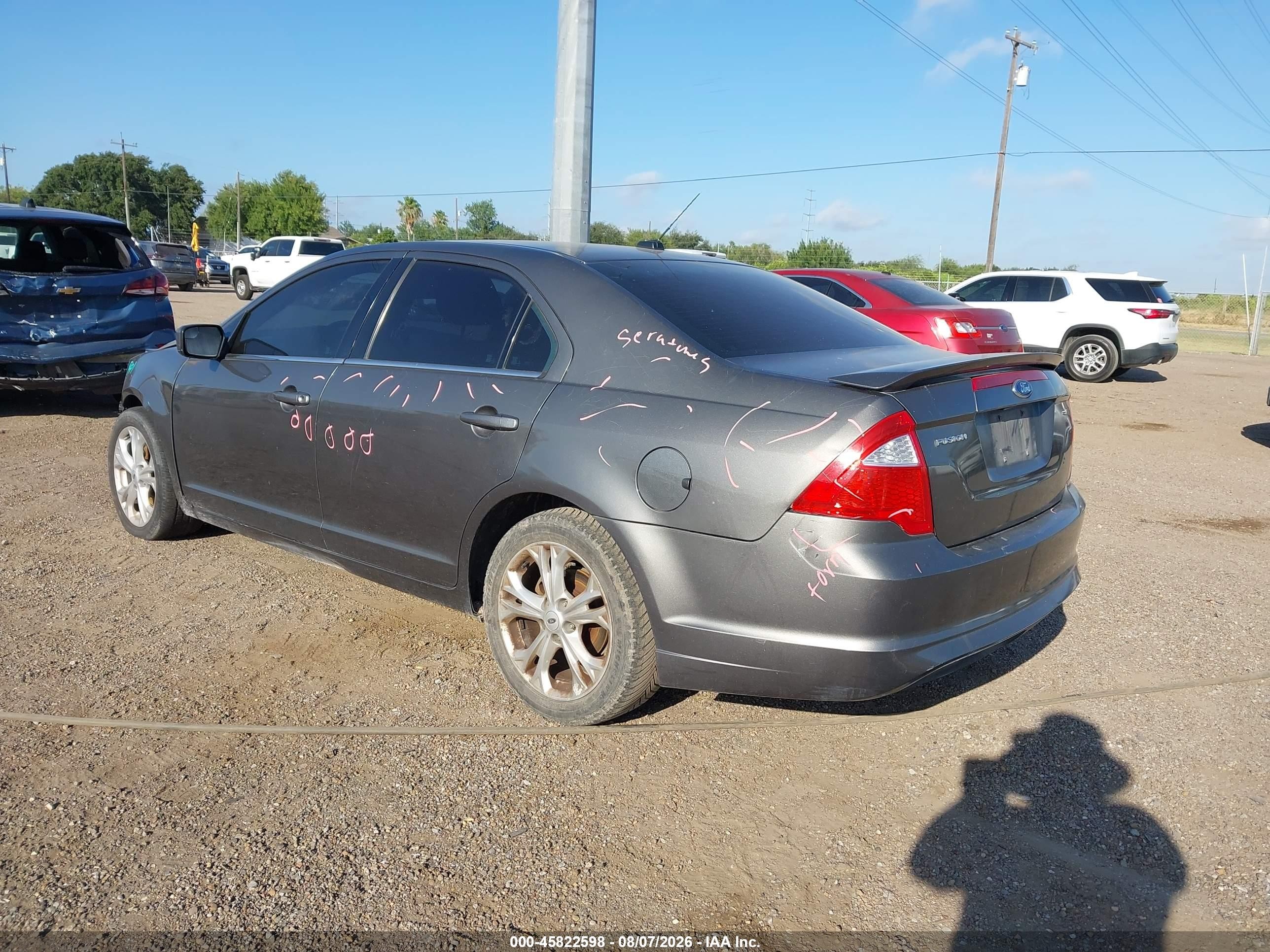 2012 Ford Fusion Se Gray vin: 3FAHP0HA4CR228847