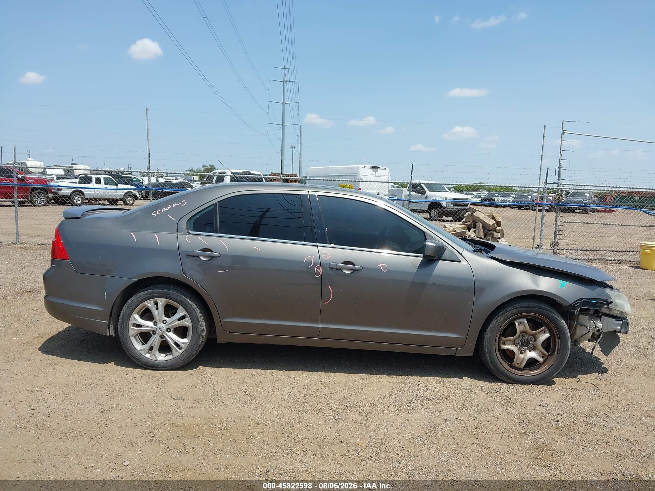 2012 Ford Fusion Se Gray vin: 3FAHP0HA4CR228847