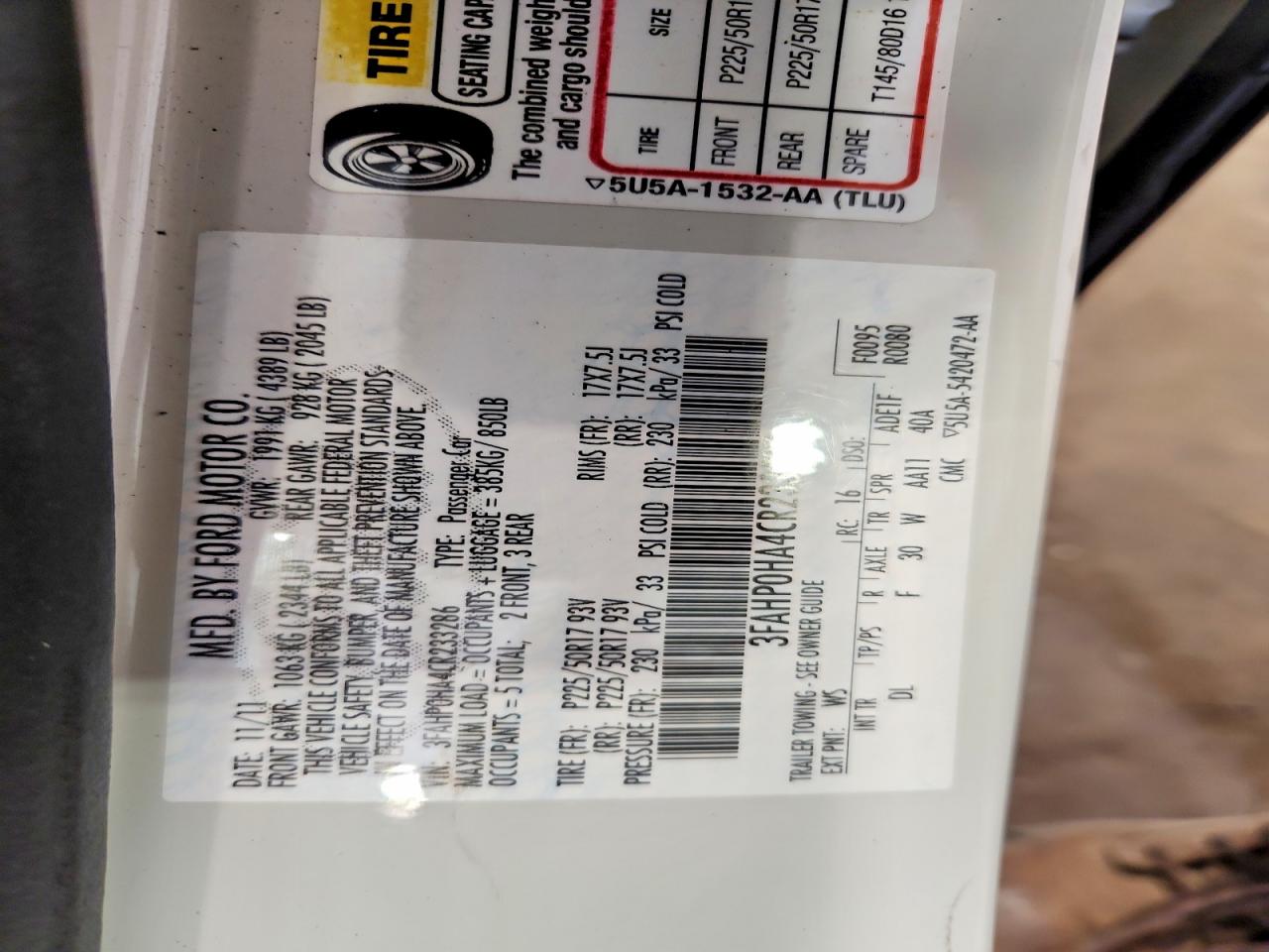 2012 Ford Fusion Se White vin: 3FAHP0HA4CR233286