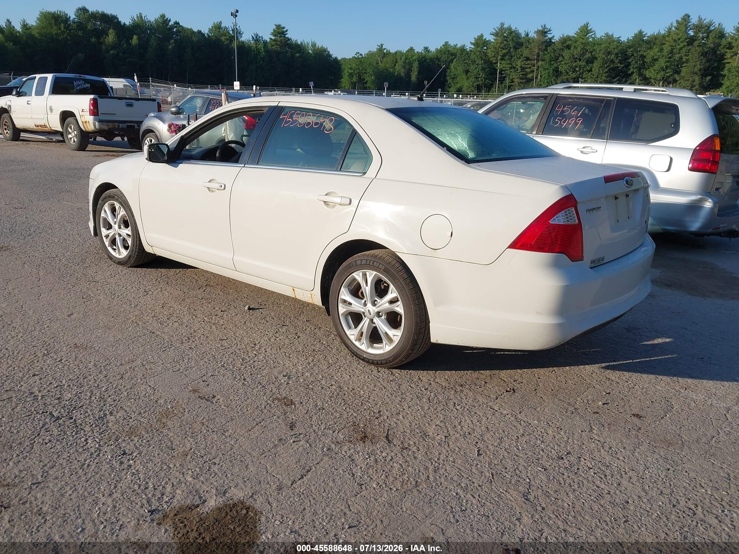2012 Ford Fusion Se White vin: 3FAHP0HA4CR235541