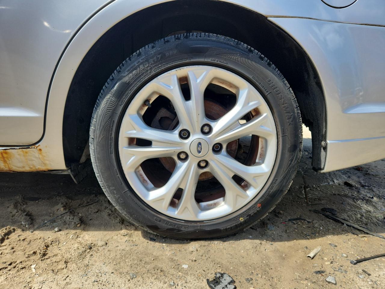 2012 Ford Fusion Se Silver vin: 3FAHP0HA4CR235586 Damage: Left Rear Wheel, Curb Rash, 7 To 8 Inches
