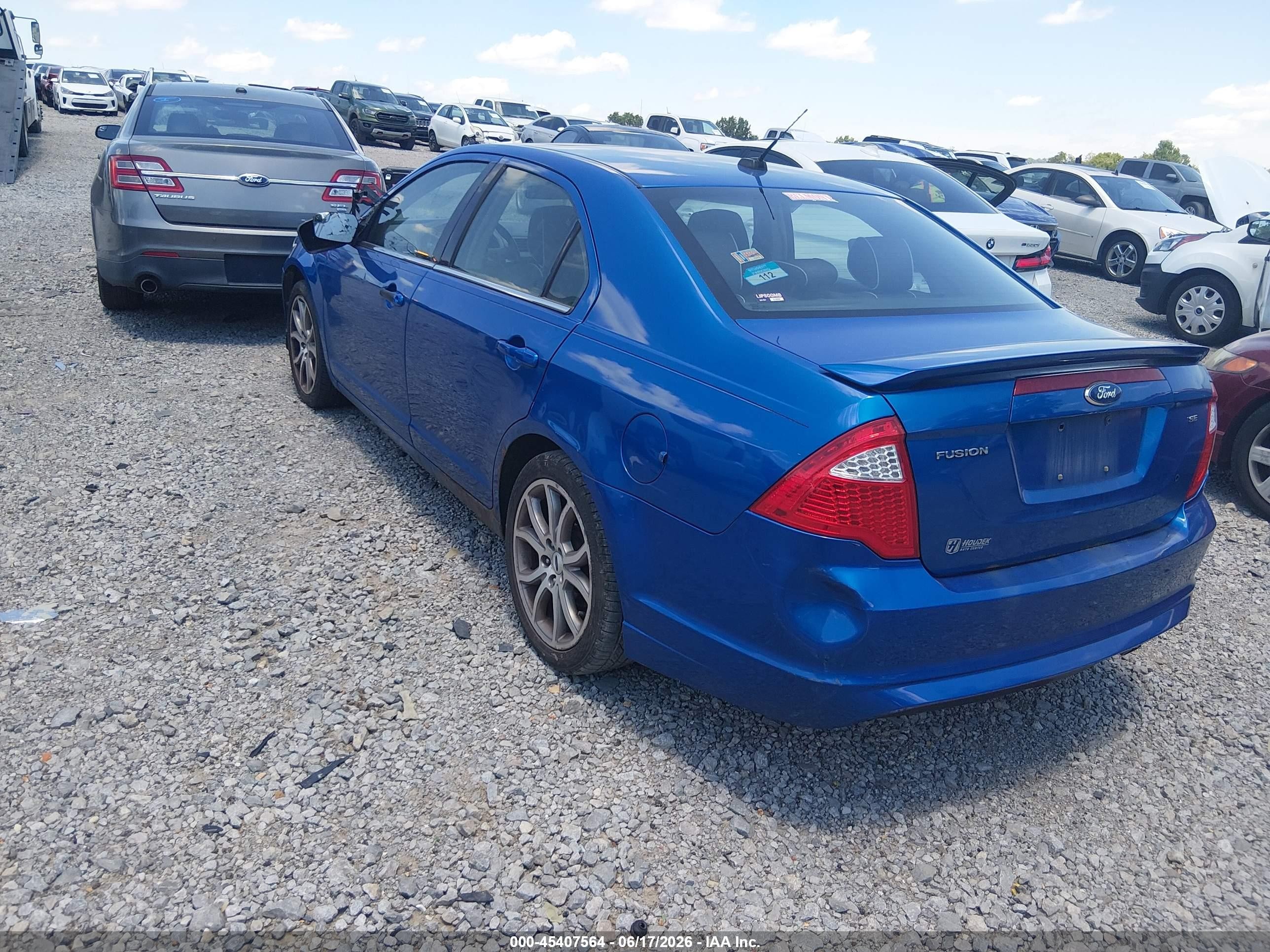 2012 Ford Fusion Se Blue vin: 3FAHP0HA4CR237015